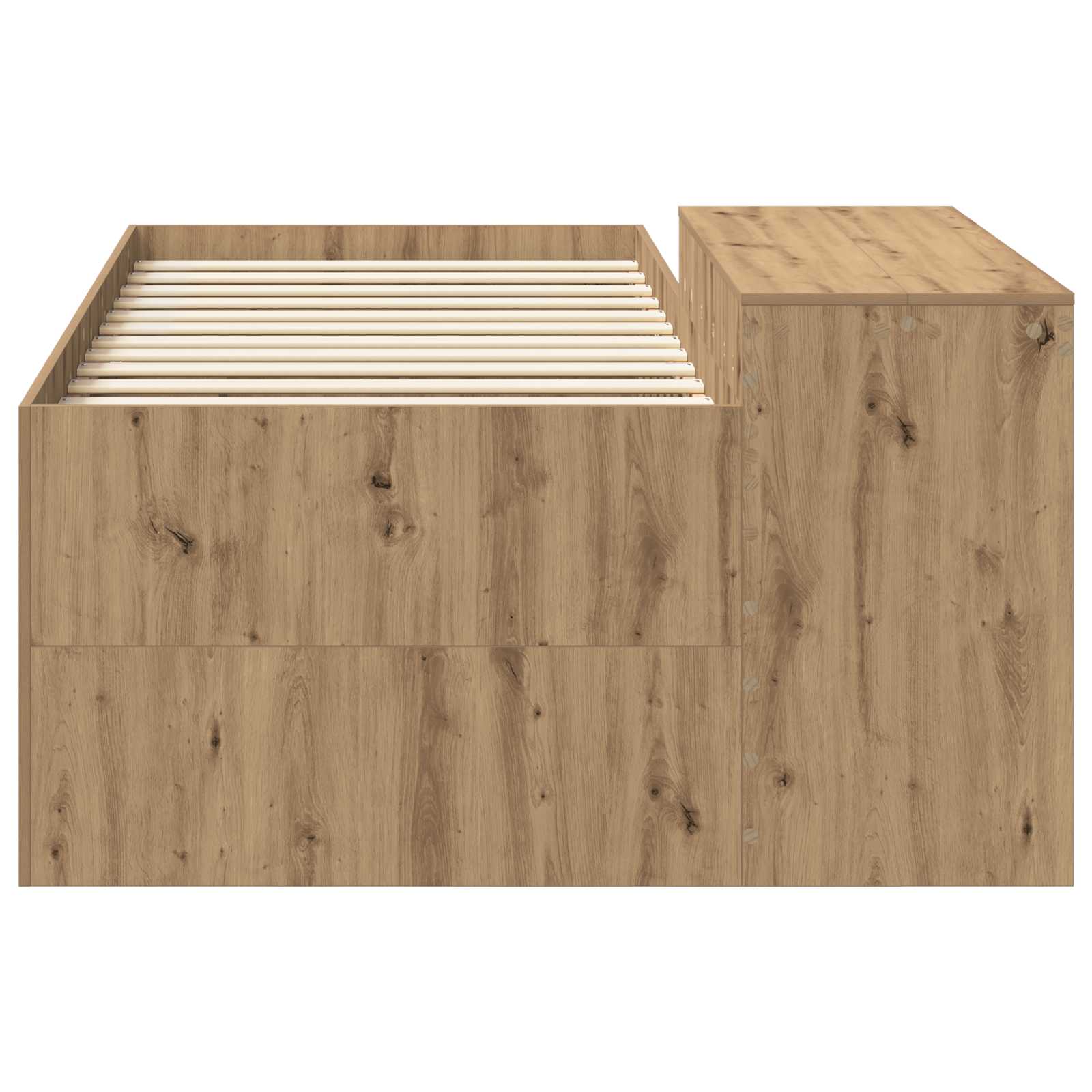 Lit haut pour enfants avec bureau Chêne artisanal 98,5 x 200 cm - XIOS