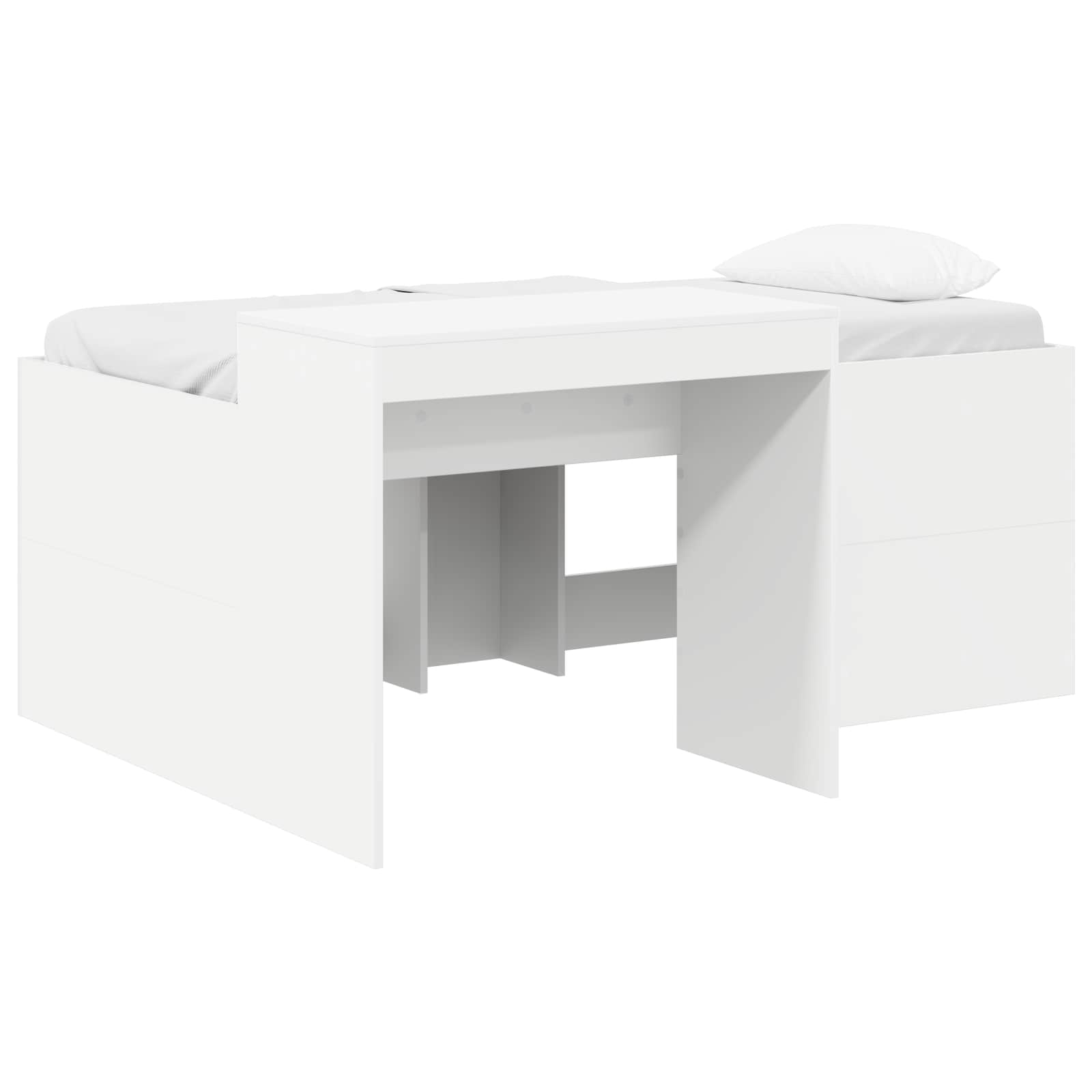 Lit haut pour enfants avec bureau Blanc 80 x 160 cm - XIOS