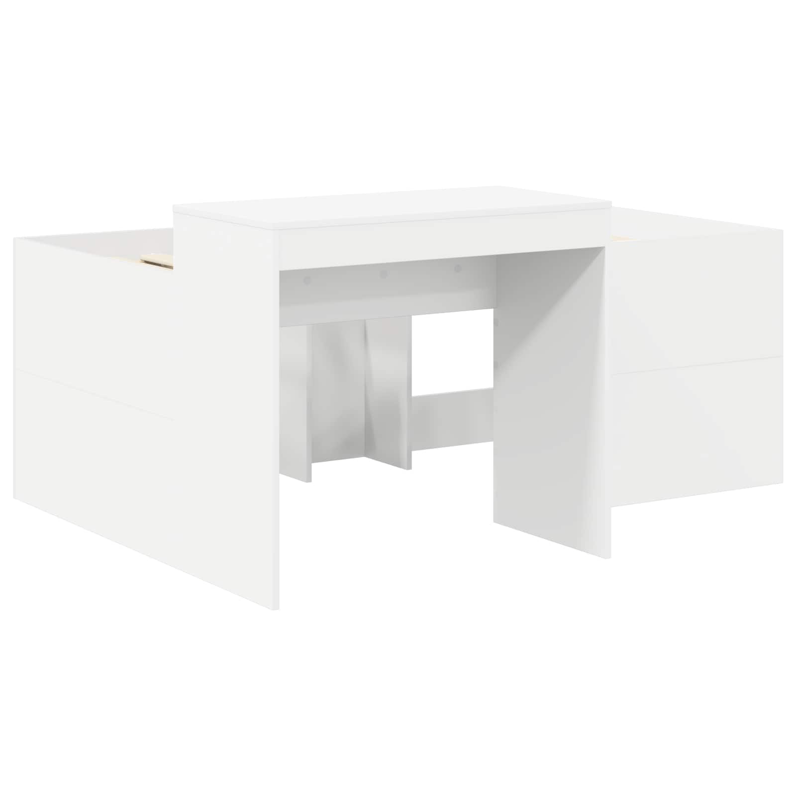 Lit haut pour enfants avec bureau Blanc 80 x 160 cm - XIOS