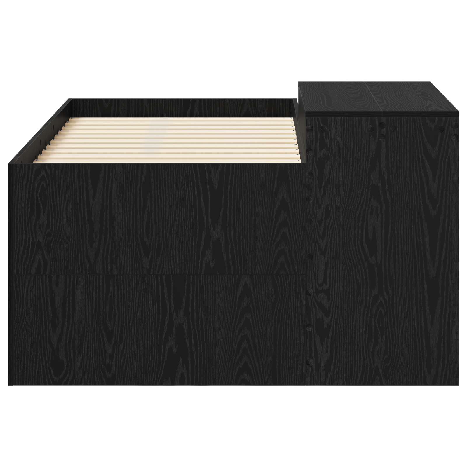 Lit haut pour enfants avec bureau Noir Bois d'ingénierie - XIOS