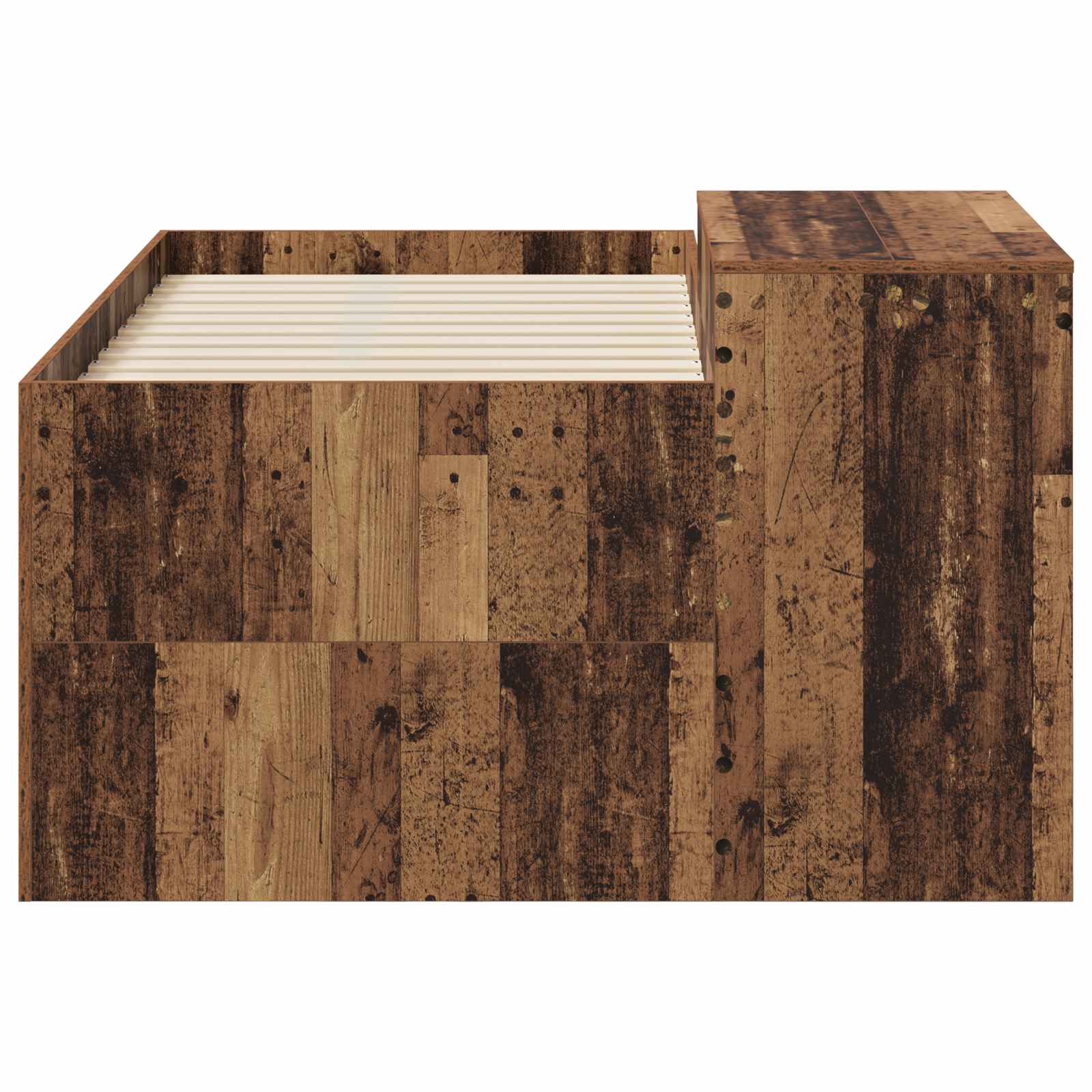 Lit haut pour enfants avec bureau Bois ancien Bois d'ingénierie