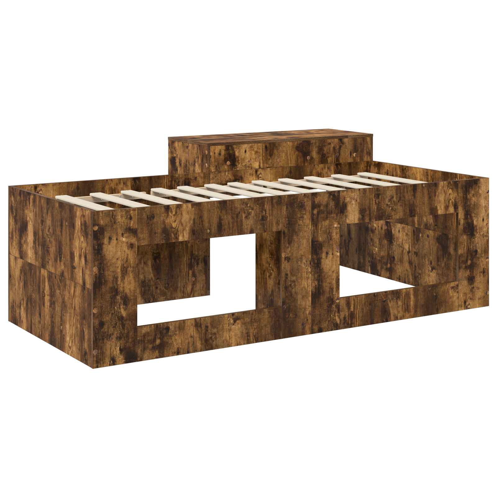 Lit haut pour enfants avec bureau Chêne fumé Bois d'ingénierie - XIOS