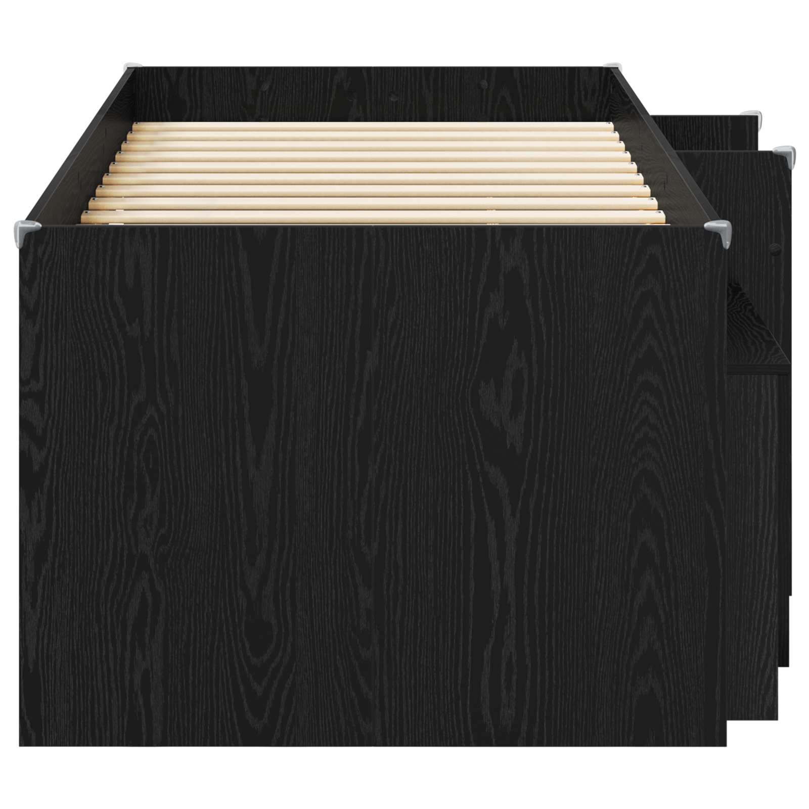 Cadre de lit en loft avec armoire 3 pc Noir Bois d'ingénierie - XIOS