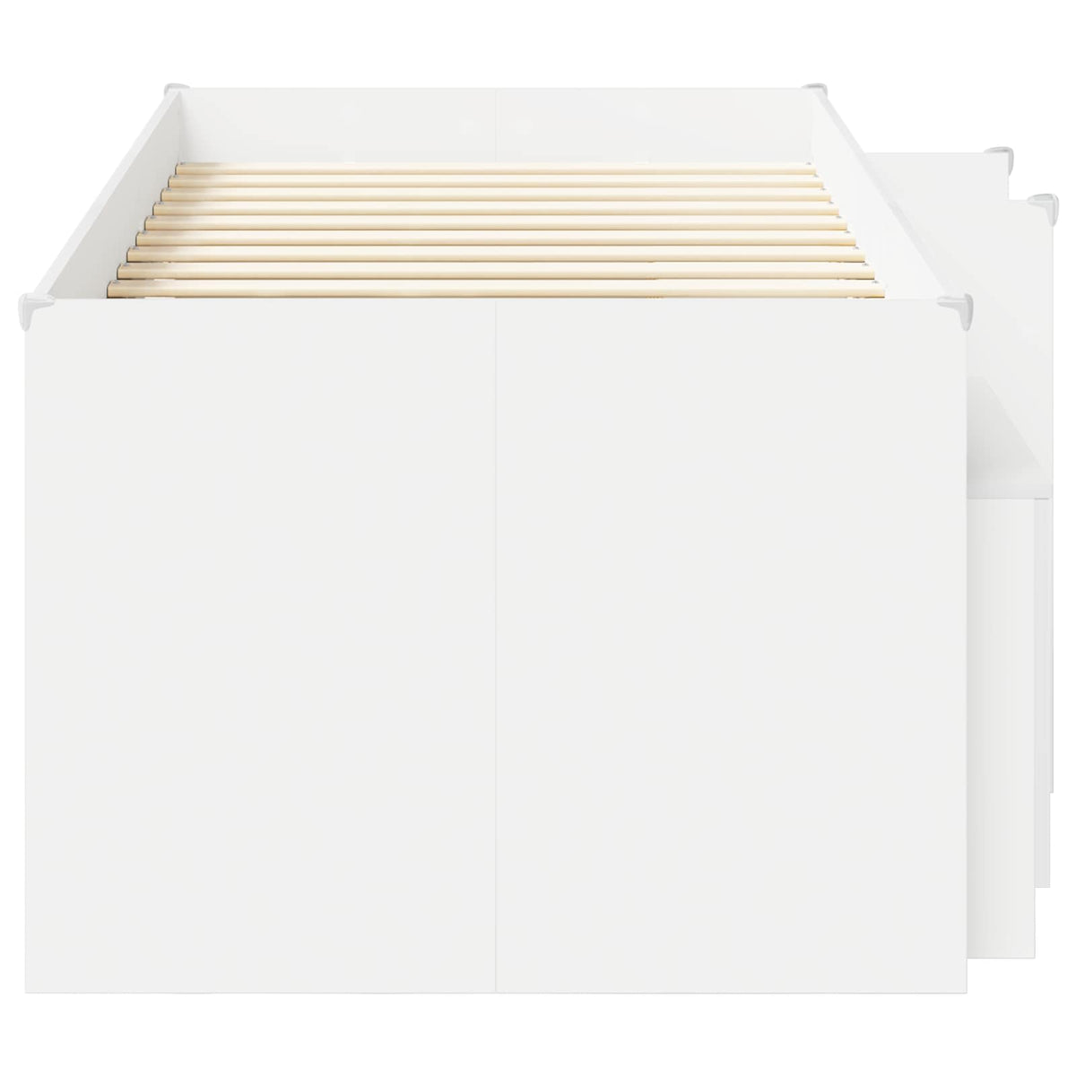 Cadre de lit en loft avec armoire 3 pc Blanc Bois d'ingénierie - XIOS