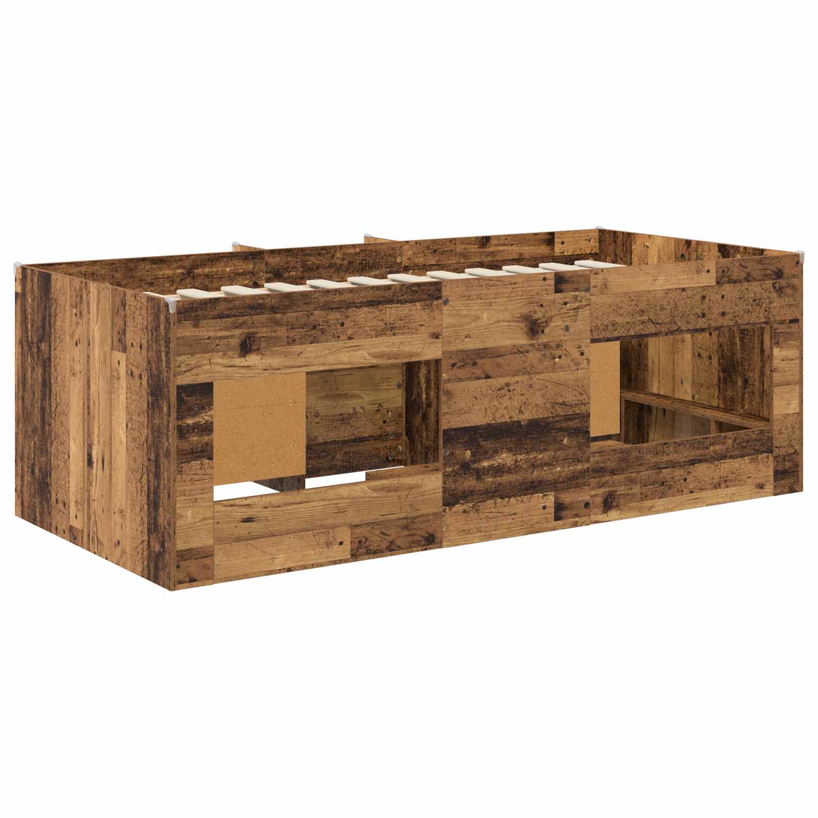 Cadre de lit en loft avec armoire avec porte 3 pc Bois ancien - XIOS
