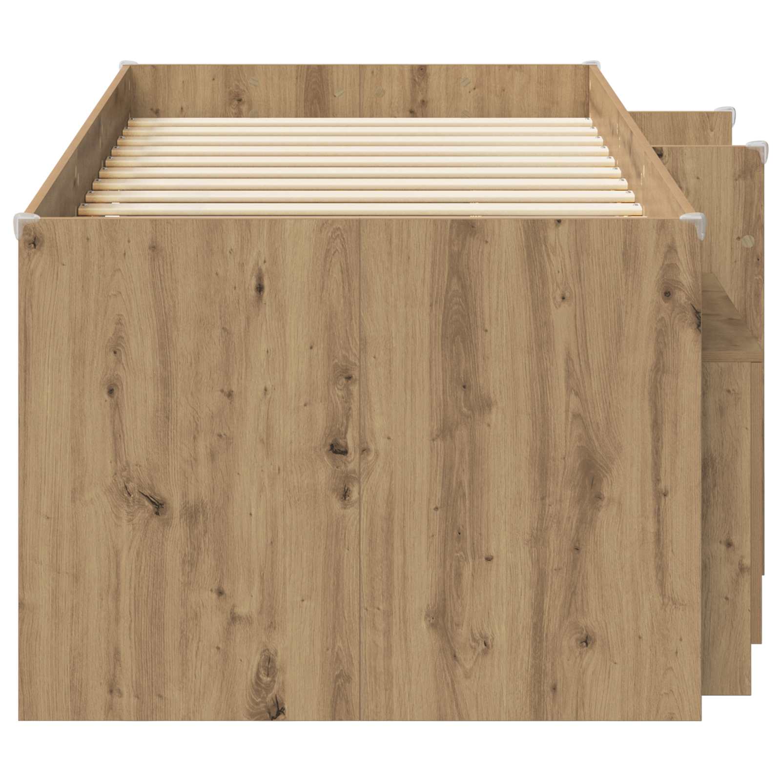 Cadre de lit en loft avec armoire 3 pc Chêne artisanal - XIOS