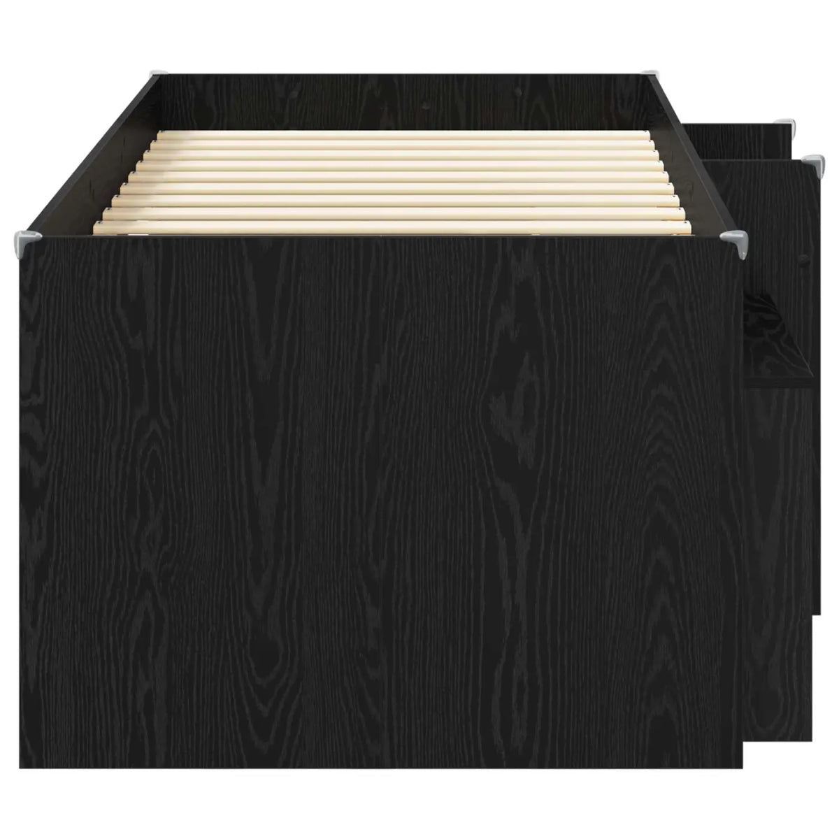 Cadre de lit en loft avec armoire 3 pc Noir Bois d’ingénierie - XIOS