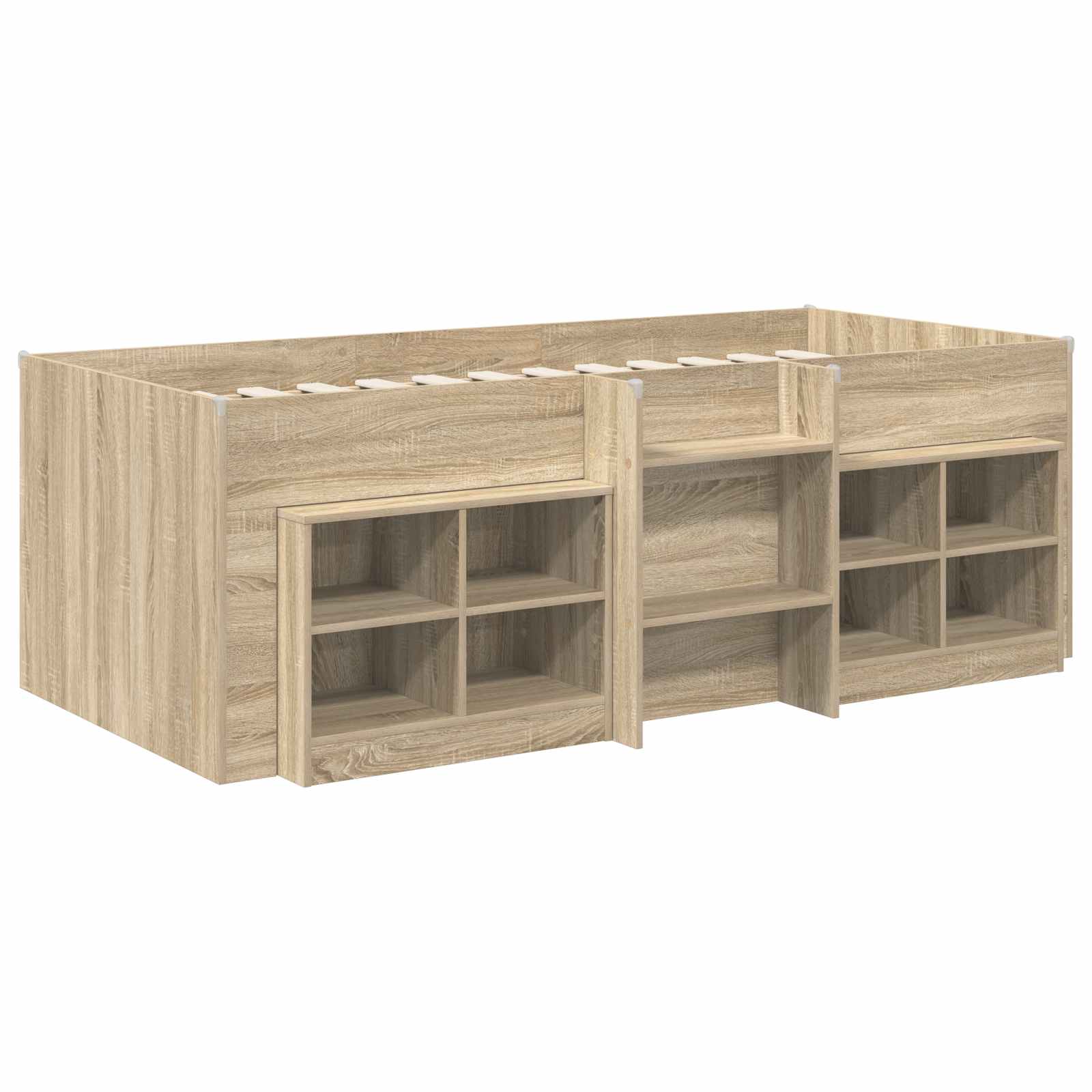 Cadre de lit en loft avec armoire 3 pc Chêne Sonoma - XIOS