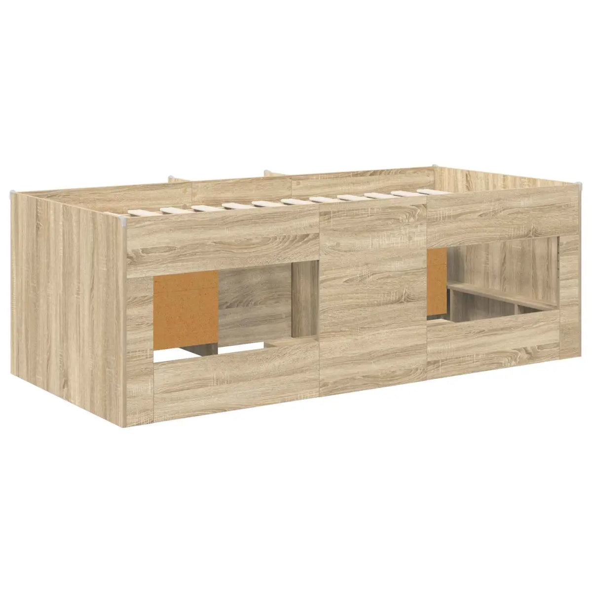 Cadre de lit en loft avec armoire 3 pc Chêne Sonoma - XIOS