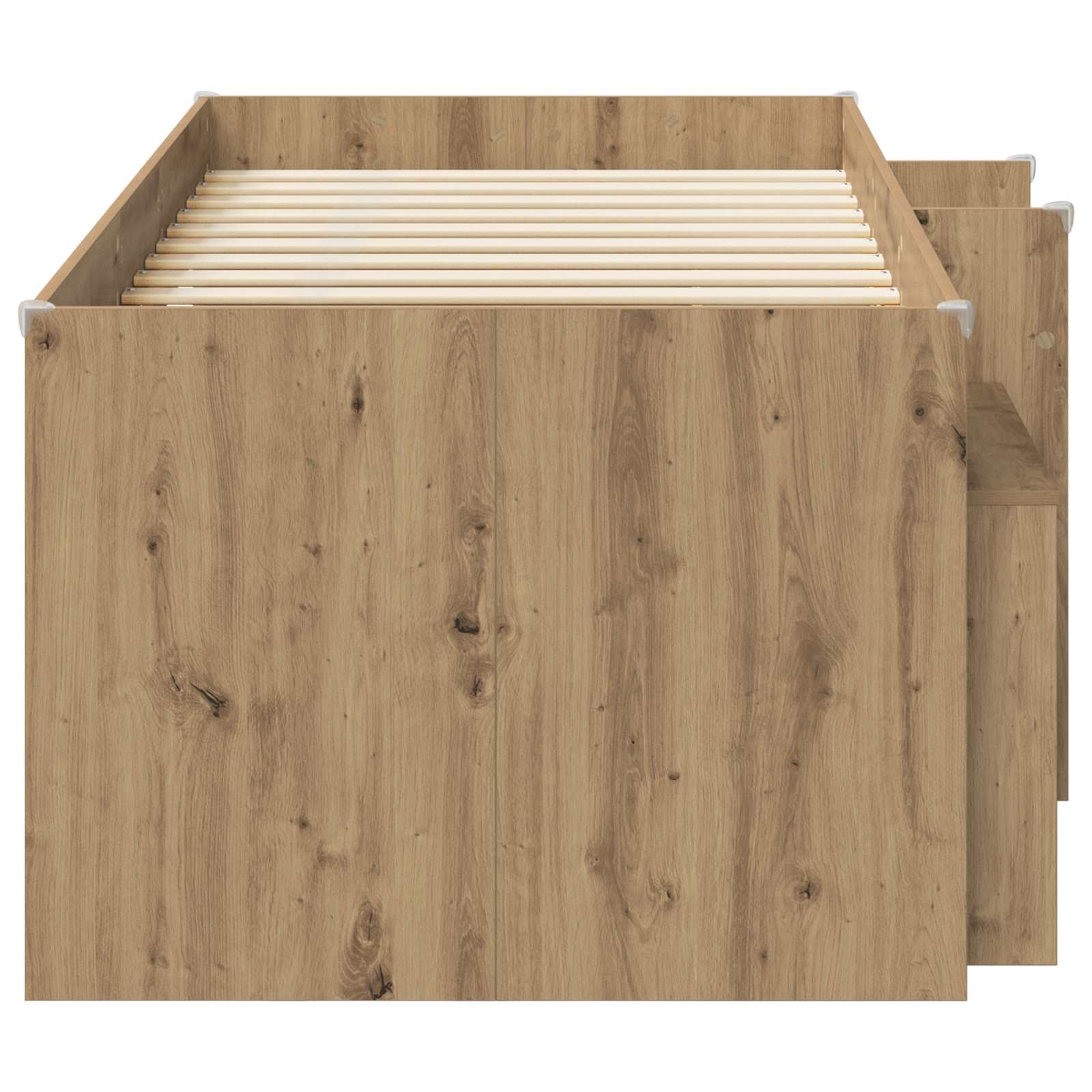 Cadre de lit en loft avec armoire 3 pc Chêne artisanal - XIOS
