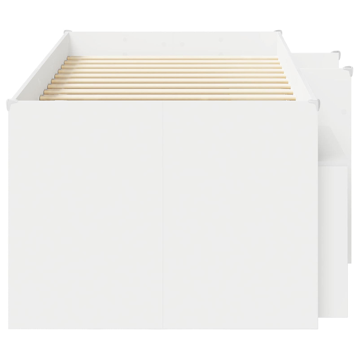 Cadre de lit en loft avec armoire 3 pc Blanc Bois d'ingénierie - XIOS
