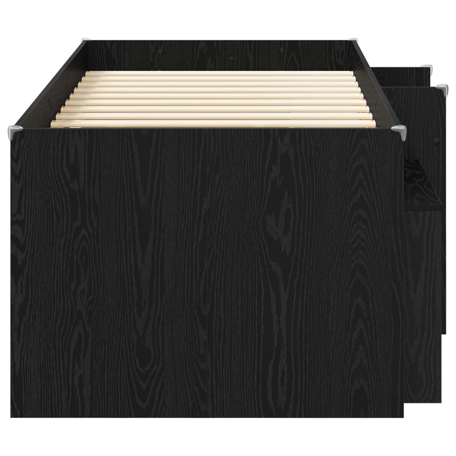 Cadre de lit en loft avec armoire 3 pc Noir Bois d'ingénierie - XIOS