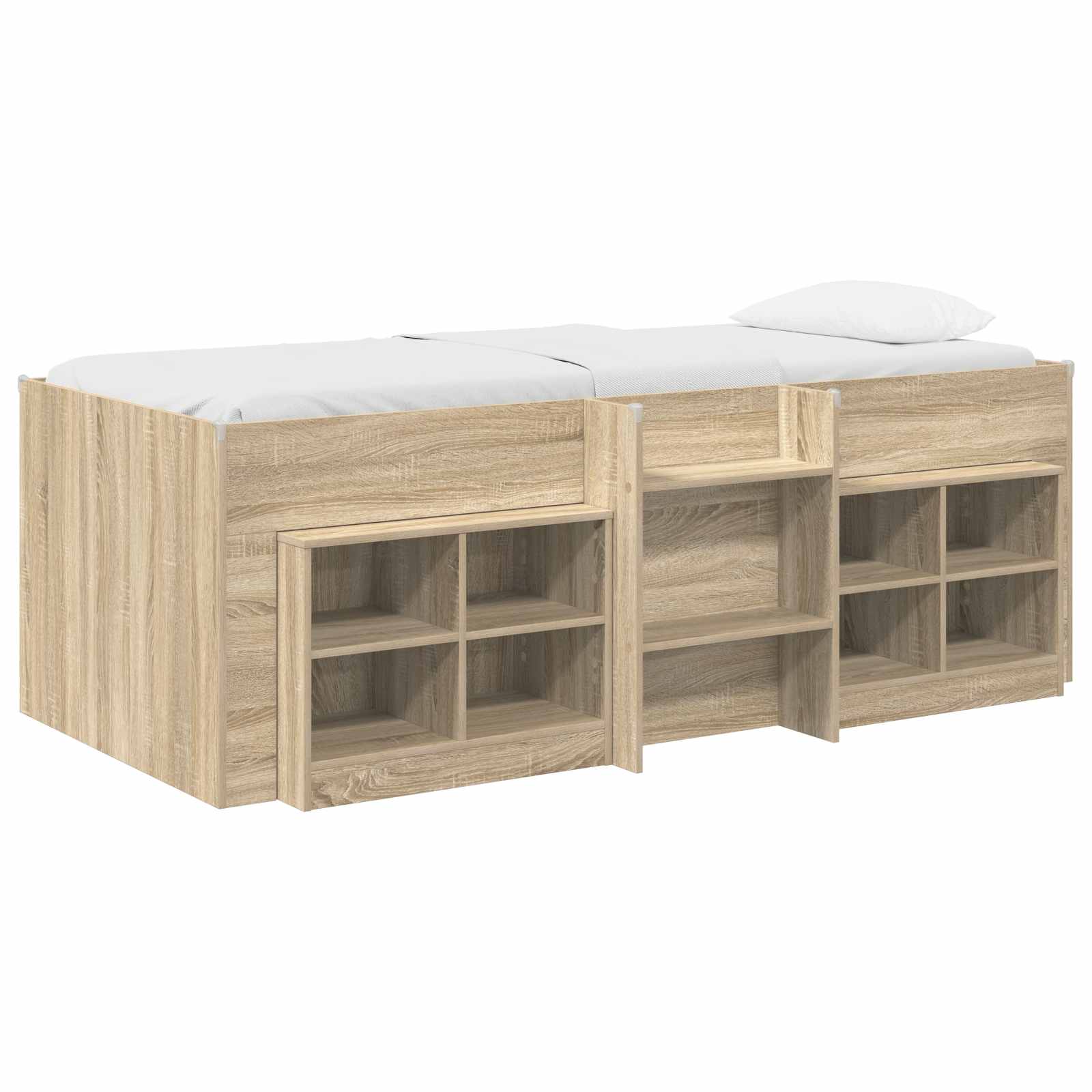 Cadre de lit en loft avec armoire 3 pc Chêne Sonoma - XIOS
