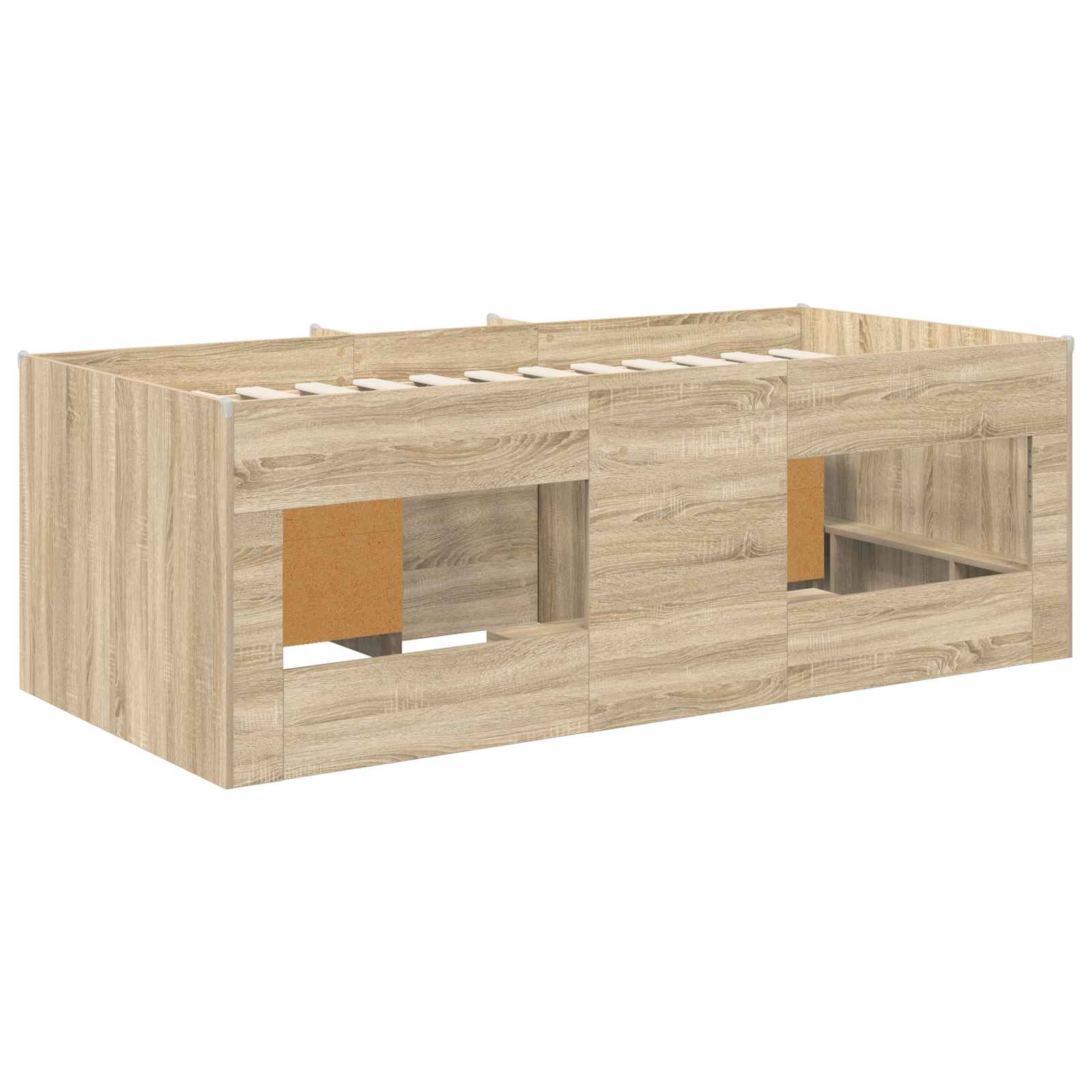 Cadre de lit en loft avec armoire 3 pc Chêne Sonoma - XIOS