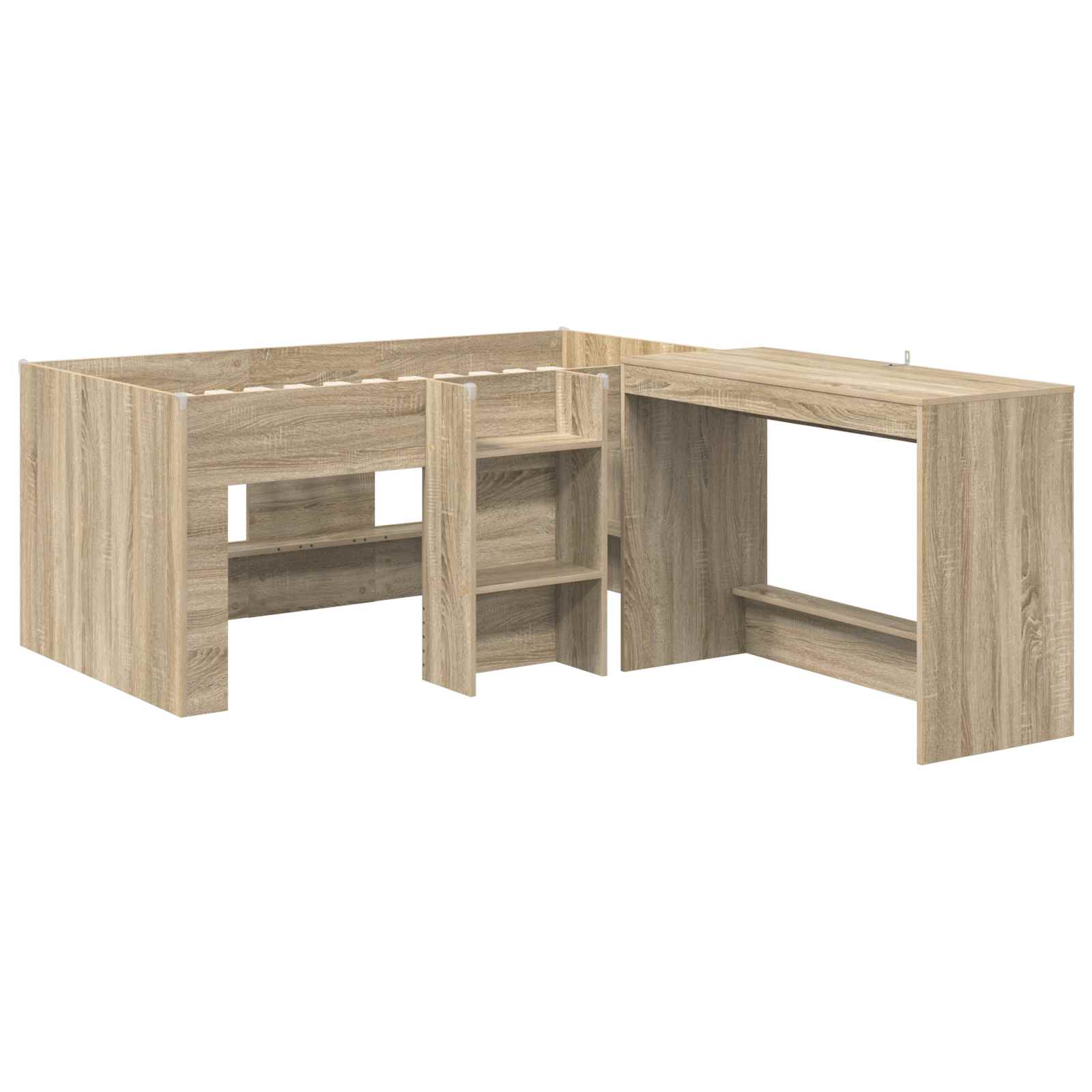 Lit haut pour enfants avec bureau 2 pc Chêne Sonoma - XIOS