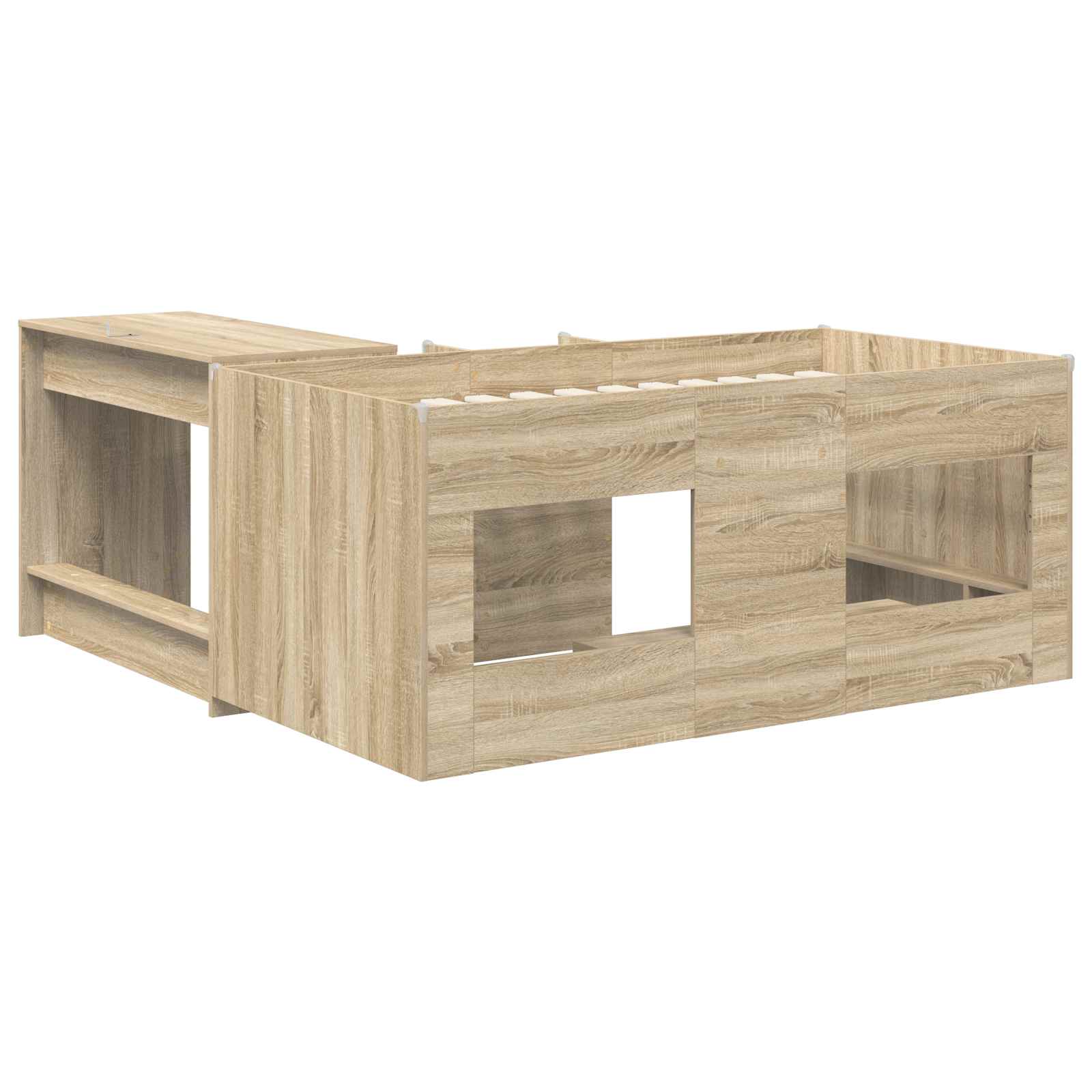 Lit haut pour enfants avec bureau 2 pc Chêne Sonoma - XIOS