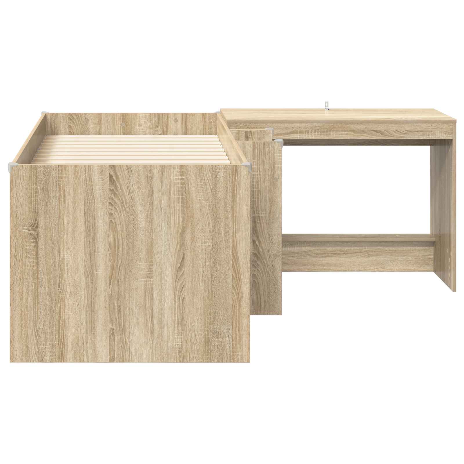 Lit haut pour enfants avec bureau 2 pc Chêne Sonoma - XIOS