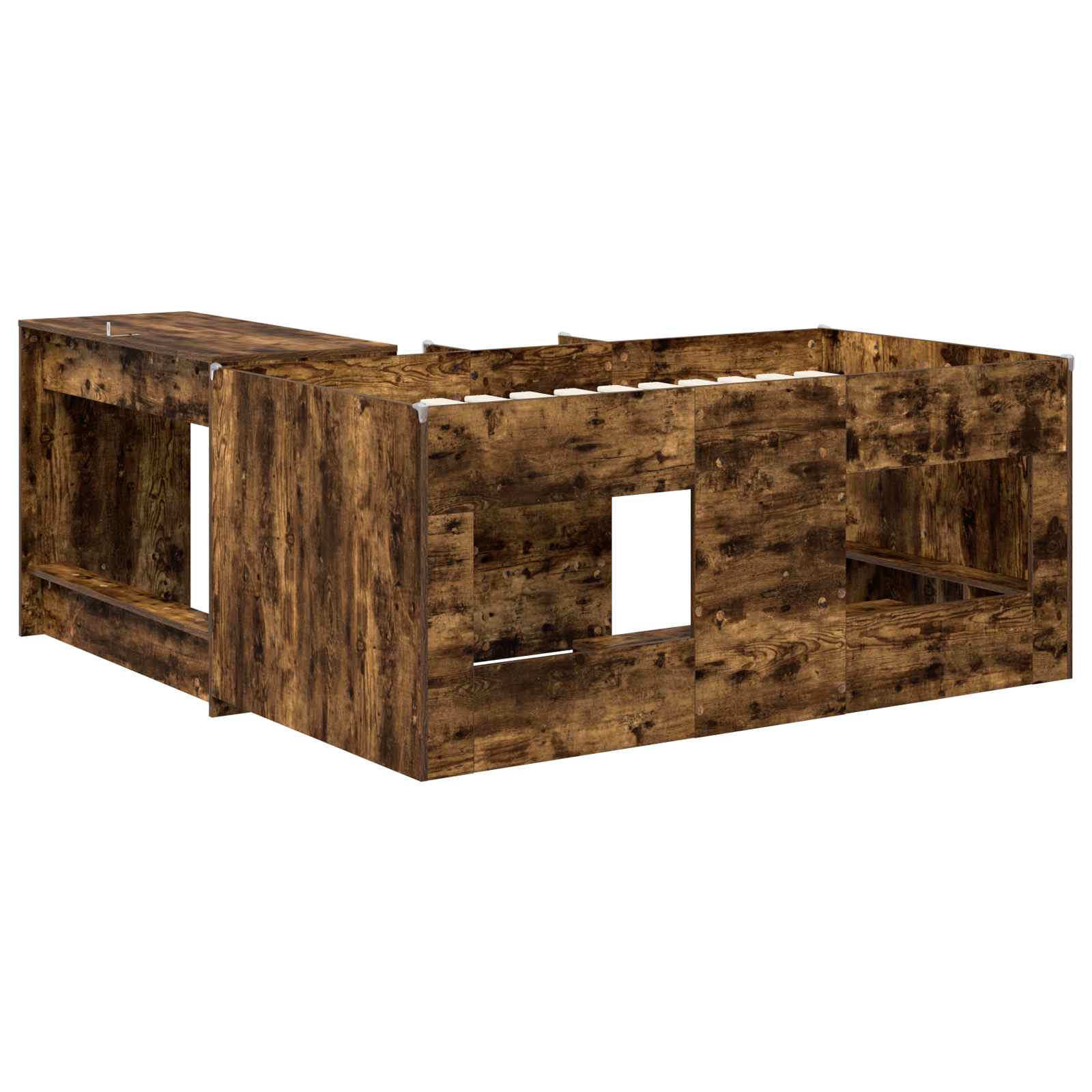 Lit haut pour enfants avec bureau 2 pc Chêne fumé - XIOS