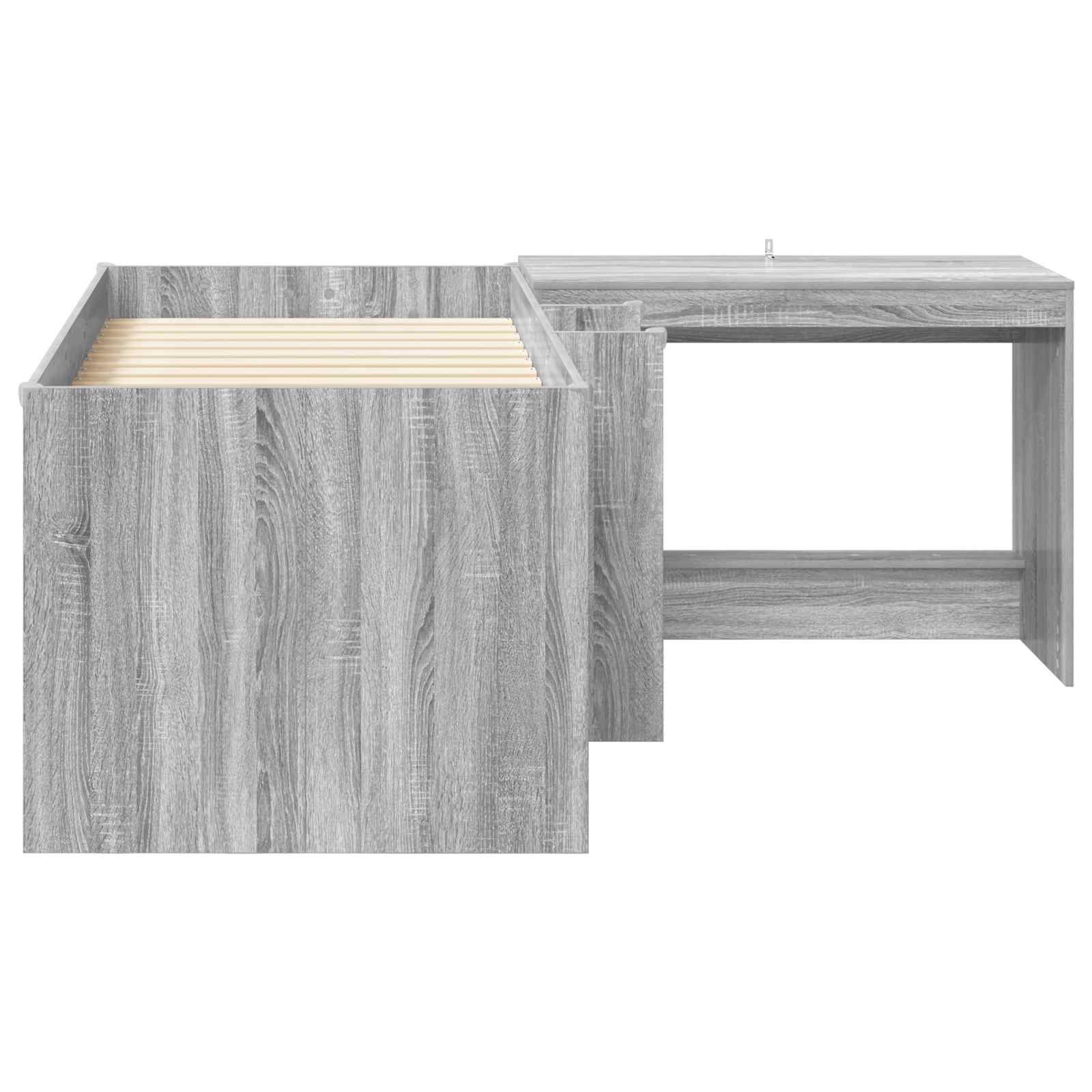 Lit haut pour enfants avec bureau 2 pc Sonoma gris - XIOS