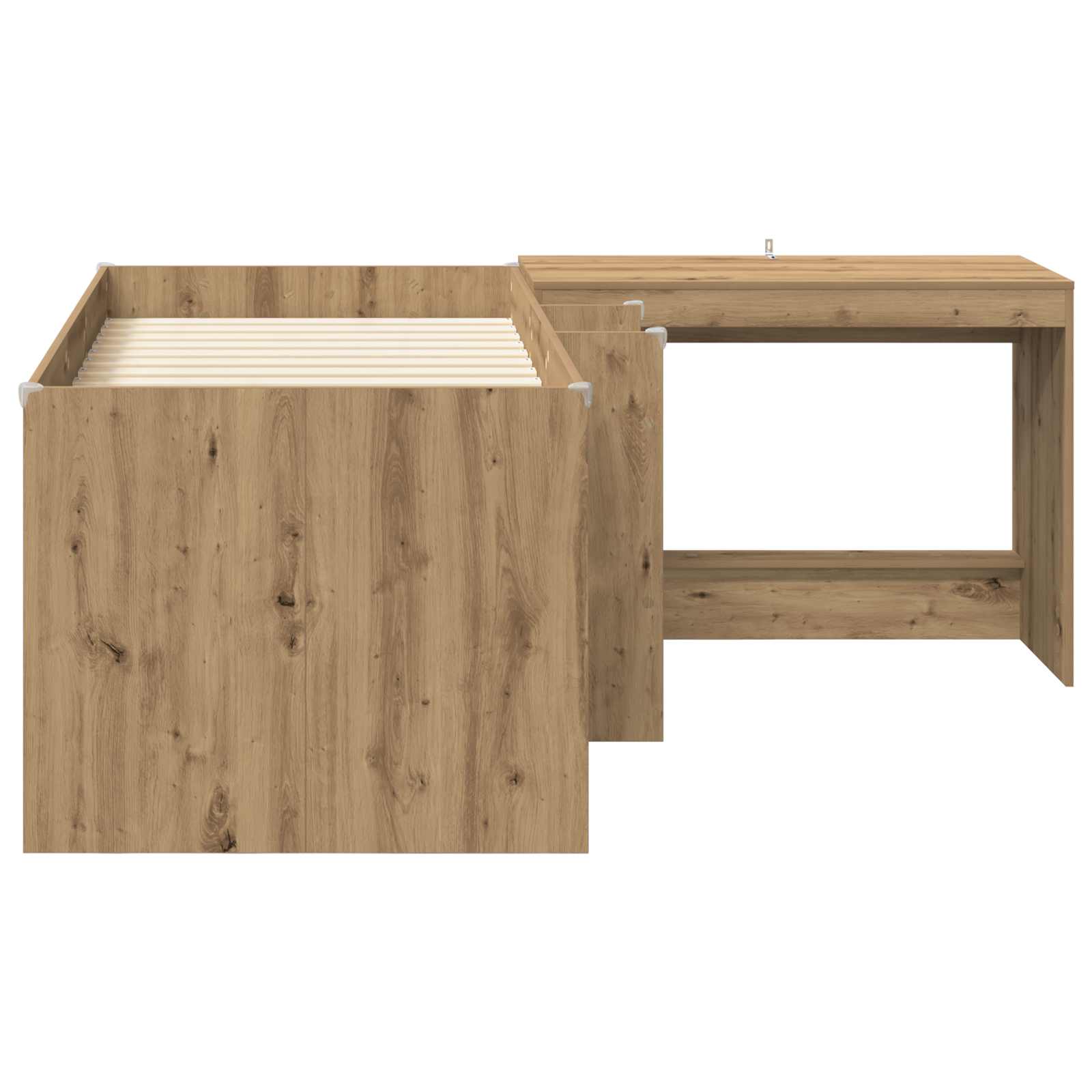 Lit haut pour enfants avec bureau 2 pc Chêne artisanal - XIOS