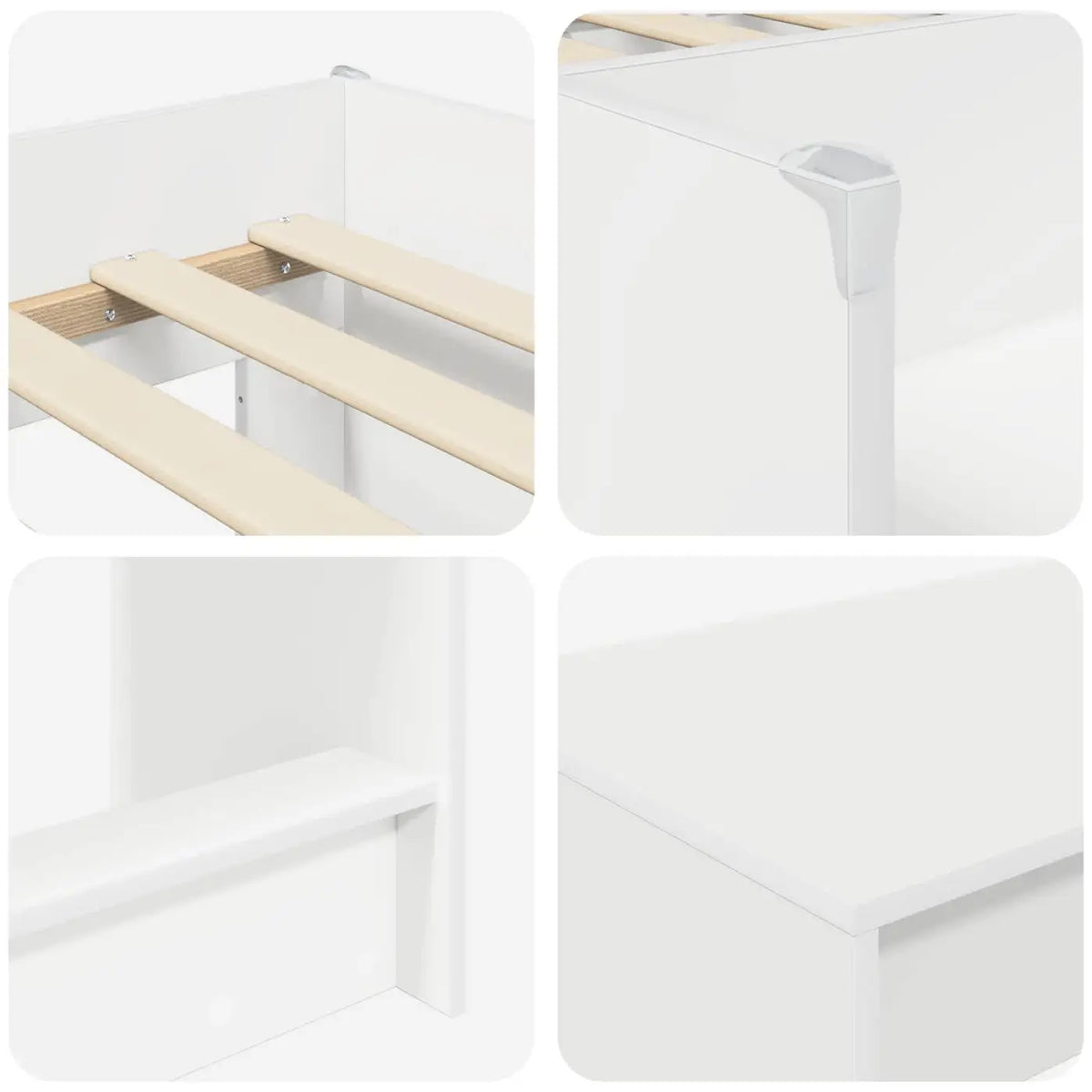 Lit haut pour enfants avec bureau 2 pc Blanc Bois d’ingénierie - XIOS