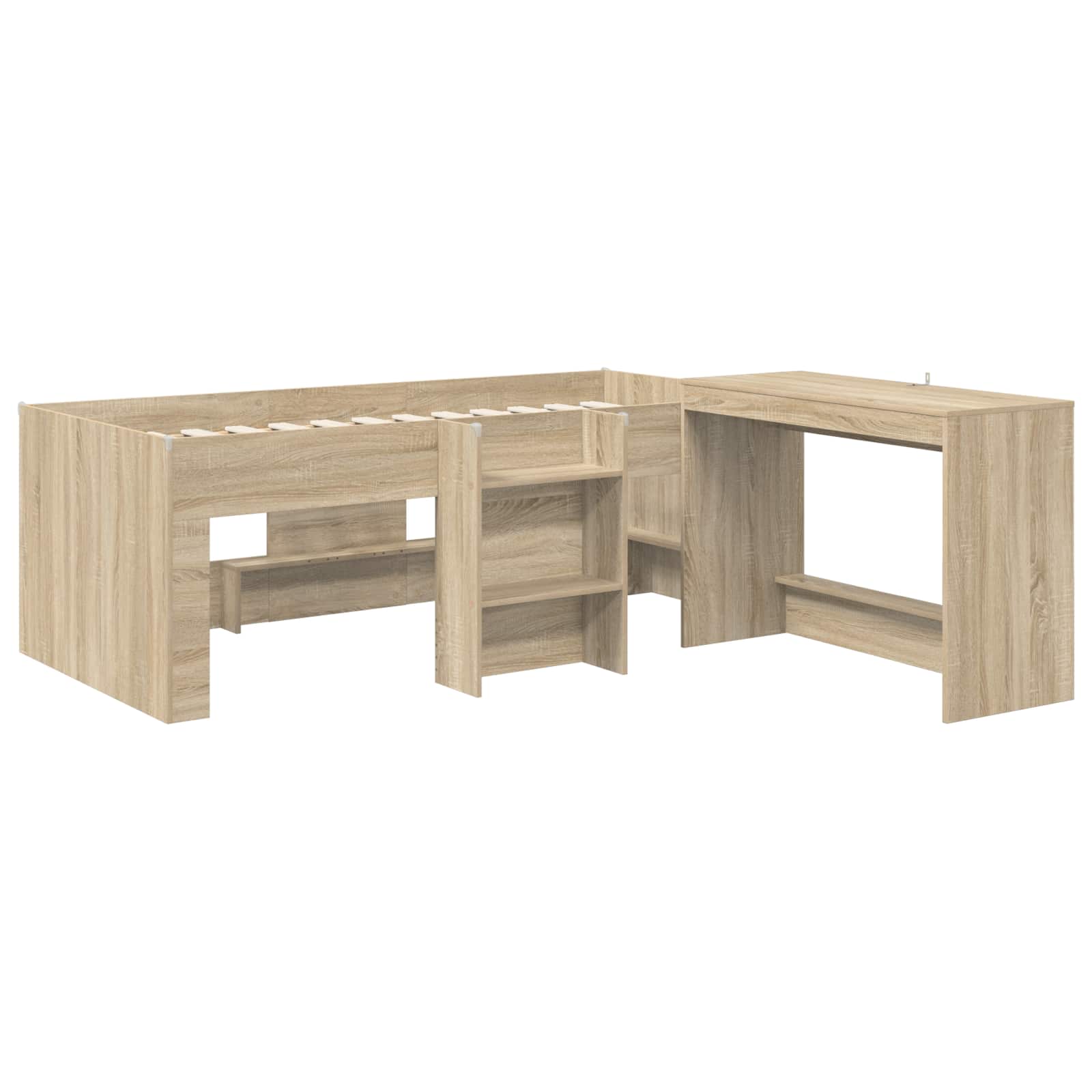 Lit haut pour enfants avec bureau 2 pc Chêne Sonoma - XIOS