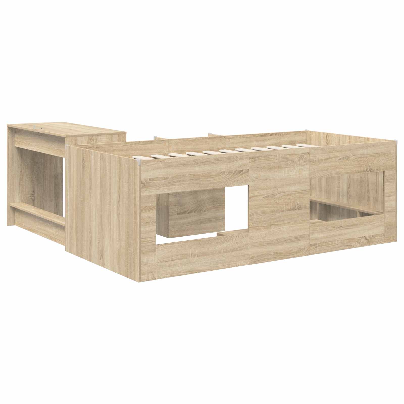 Lit haut pour enfants avec bureau 2 pc Chêne Sonoma - XIOS