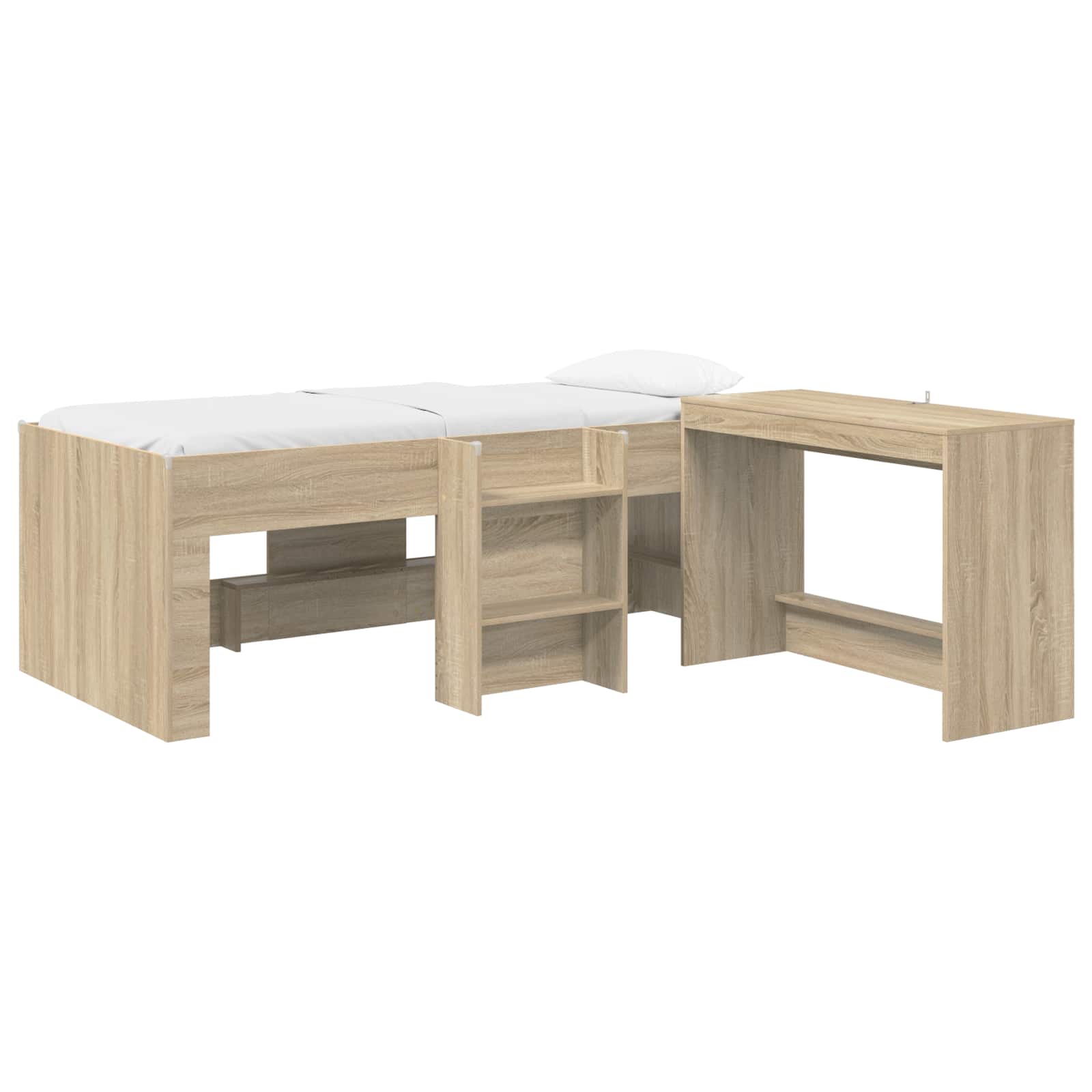 Lit haut pour enfants avec bureau 2 pc Chêne Sonoma - XIOS