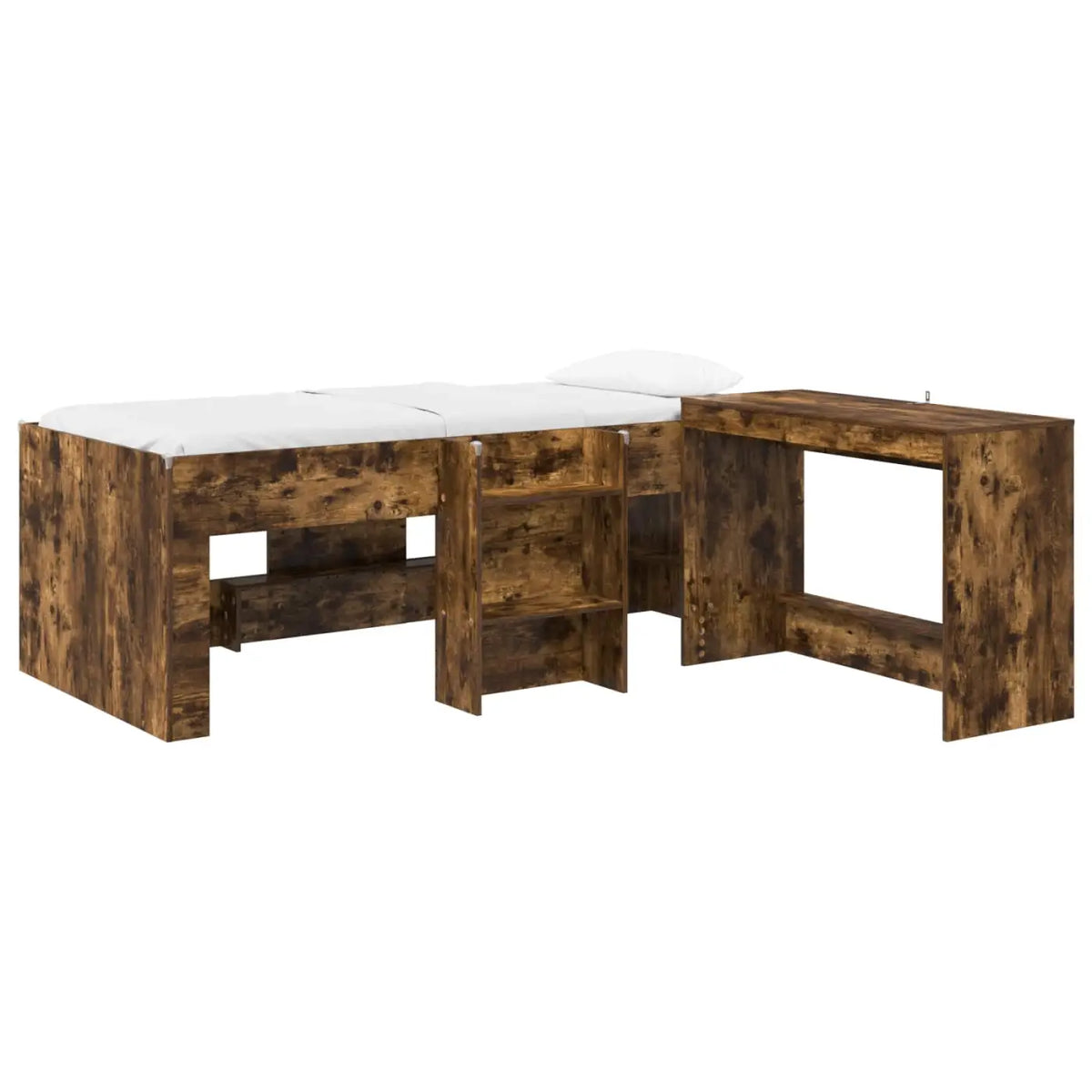 Lit haut pour enfants avec bureau 2 pc Chêne fumé - XIOS