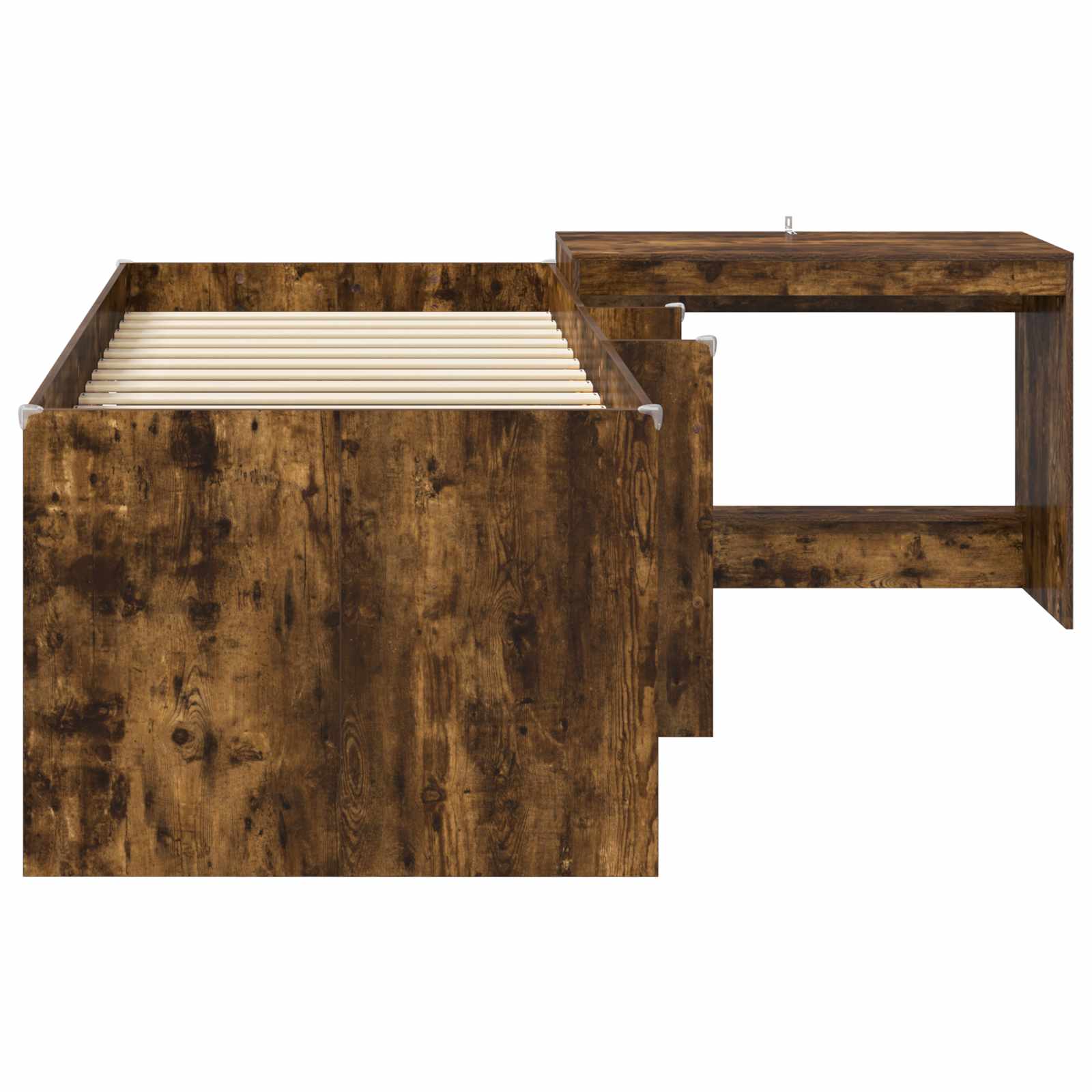 Lit haut pour enfants avec bureau 2 pc Chêne fumé - XIOS