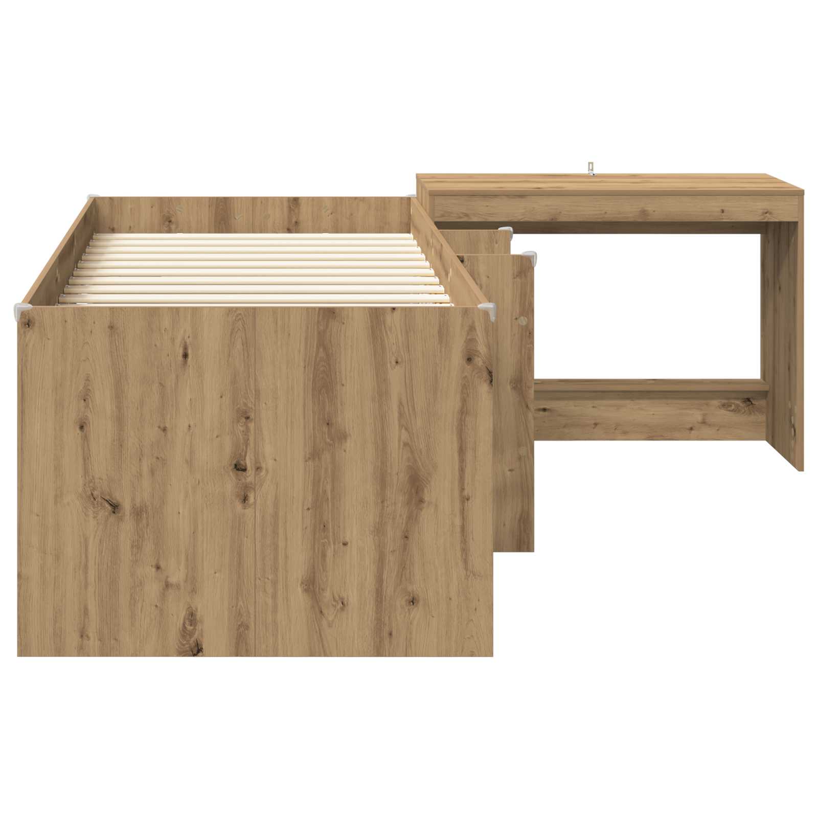 Lit haut pour enfants avec bureau 2 pc Chêne artisanal - XIOS