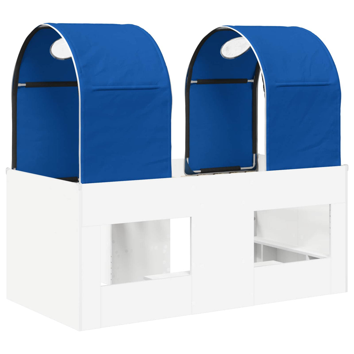 Lit avec Tunnel 3 pc Blanc et bleu Bois d'ingénierie - XIOS