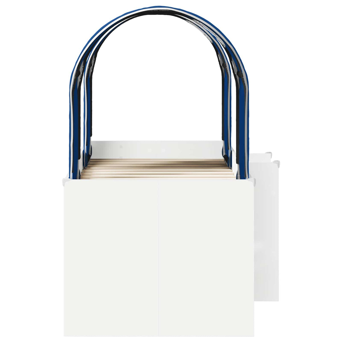 Lit avec Tunnel 3 pc Blanc et bleu Bois d'ingénierie - XIOS