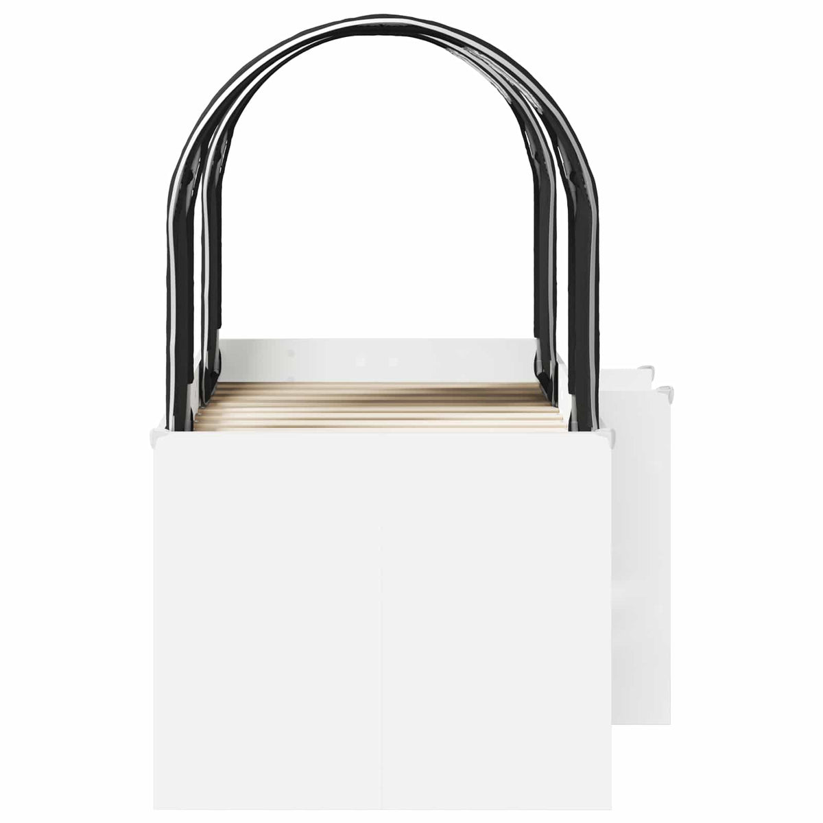 Lit avec Tunnel 3 pc Blanc et noir Bois d'ingénierie - XIOS