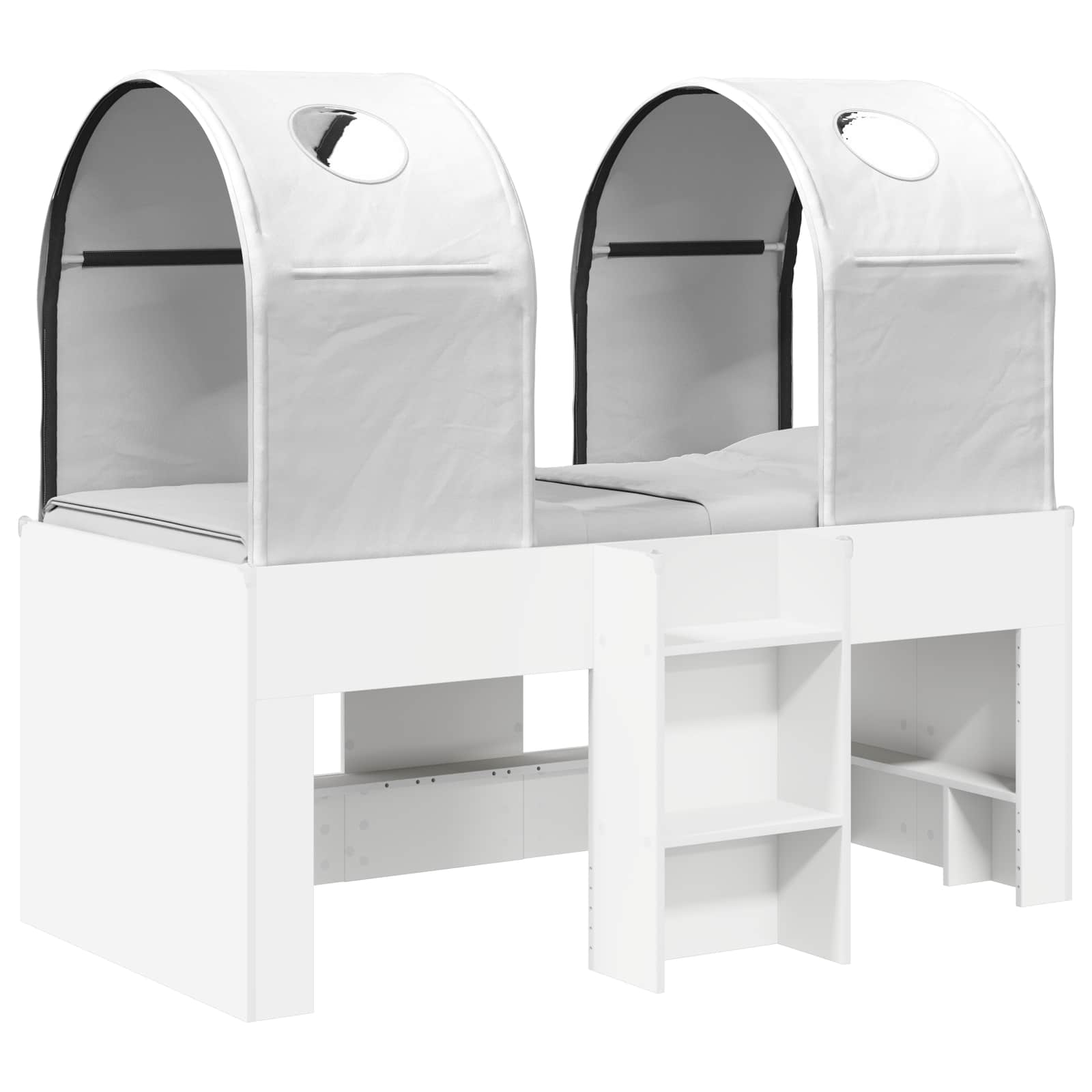 Lit avec Tunnel 4 pcs Blanc Bois d'ingénierie - XIOS