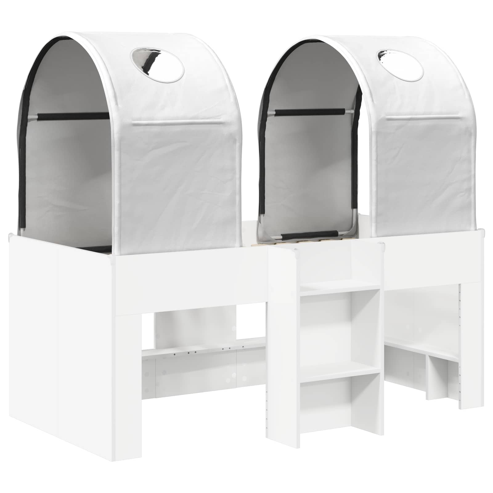 Lit avec Tunnel 3 pc Blanc Bois d'ingénierie - XIOS