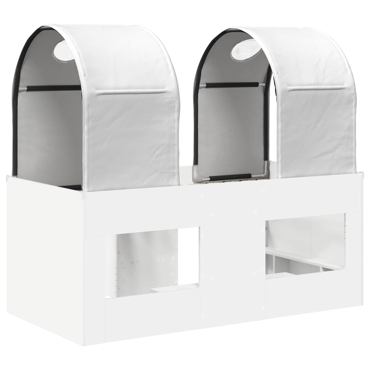 Lit avec Tunnel 3 pc Blanc Bois d'ingénierie - XIOS