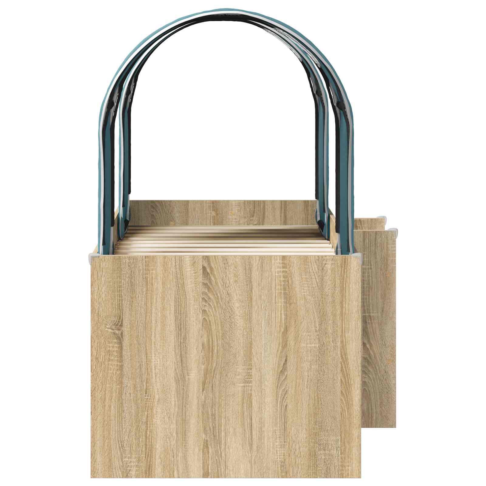 Lit avec Tunnel 3 pc Sonoma et Bleu Clair Bois d'ingénierie - XIOS
