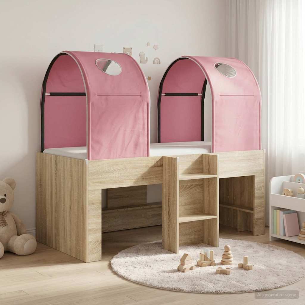 Lit avec Tunnel 3 pc Sonoma et Rose Bois d'ingénierie - XIOS