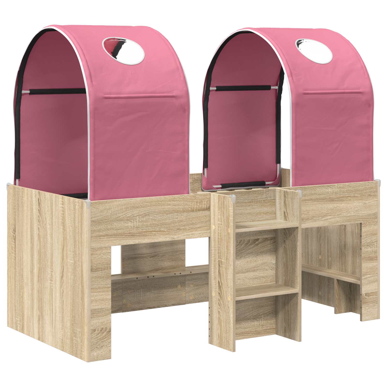 Lit avec Tunnel 3 pc Sonoma et Rose Bois d'ingénierie - XIOS
