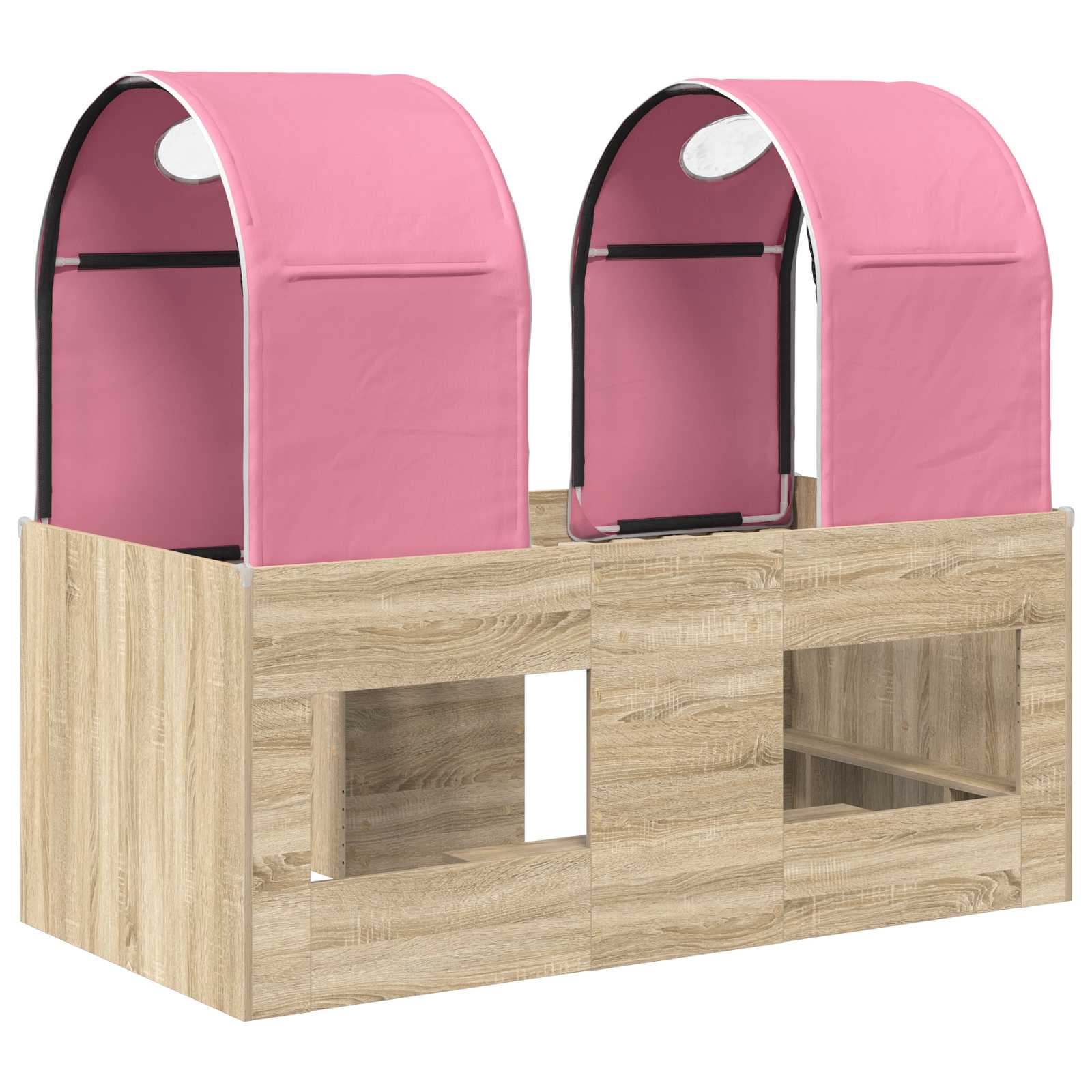 Lit avec Tunnel 3 pc Sonoma et Rose Bois d'ingénierie - XIOS