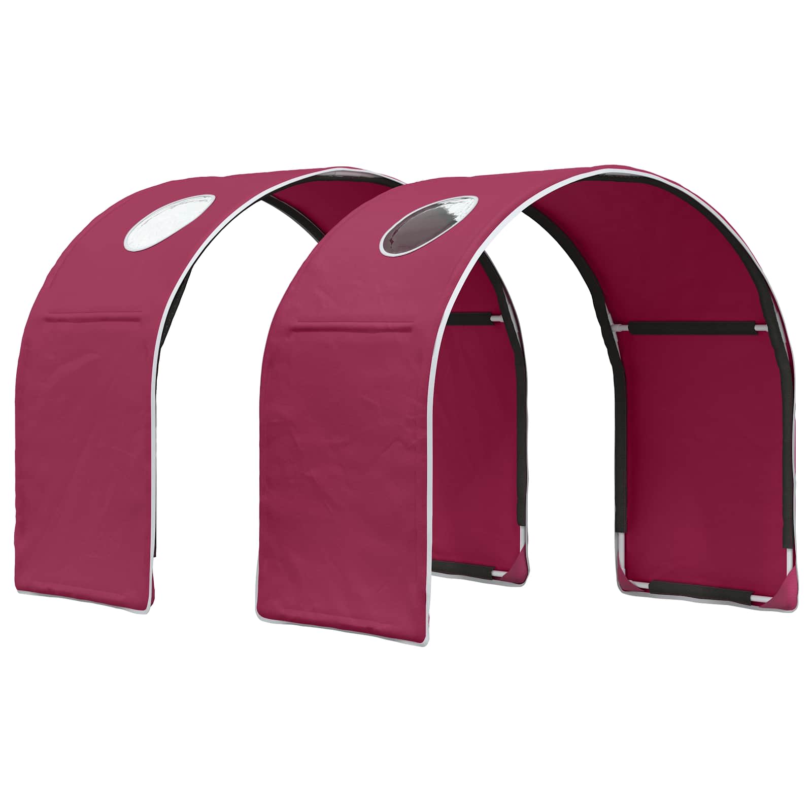 Lit avec Tunnel 3 pc Sonoma et Rouge Bois d'ingénierie - XIOS