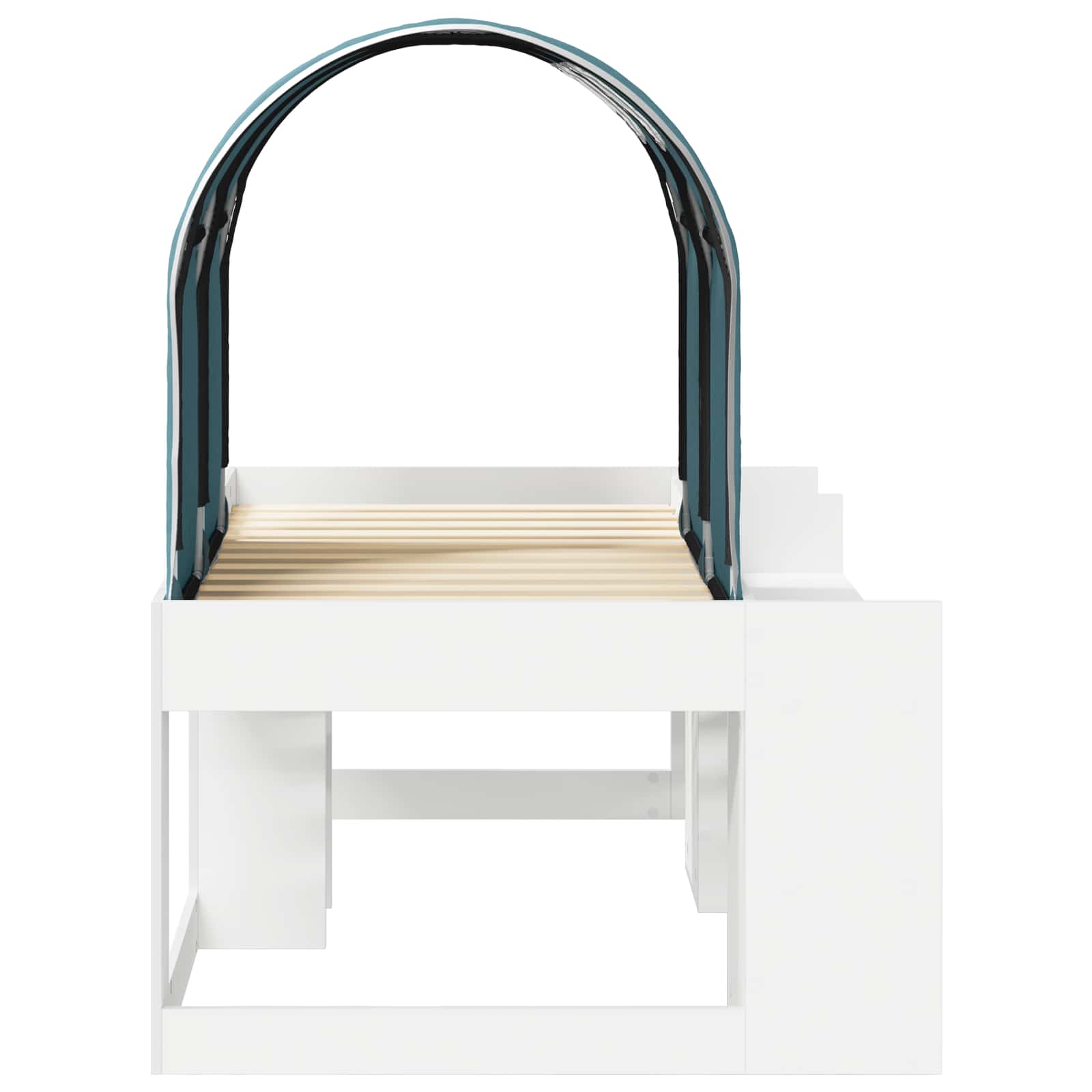 Lit avec Tunnel 3 pc Blanc et bleu clair Bois d'ingénierie - XIOS