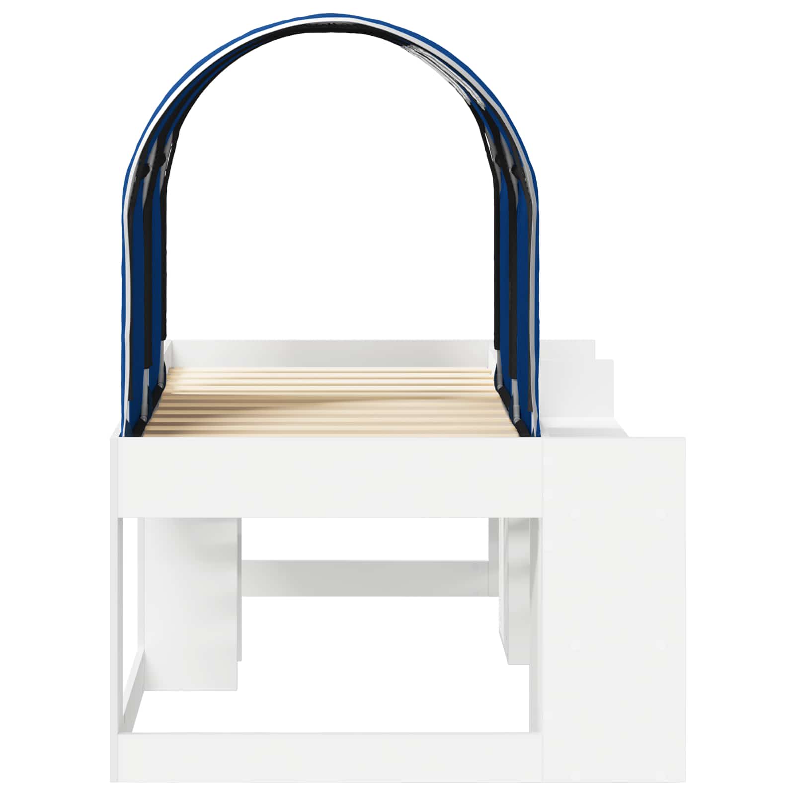 Lit avec Tunnel 3 pc Blanc et bleu Bois d'ingénierie - XIOS