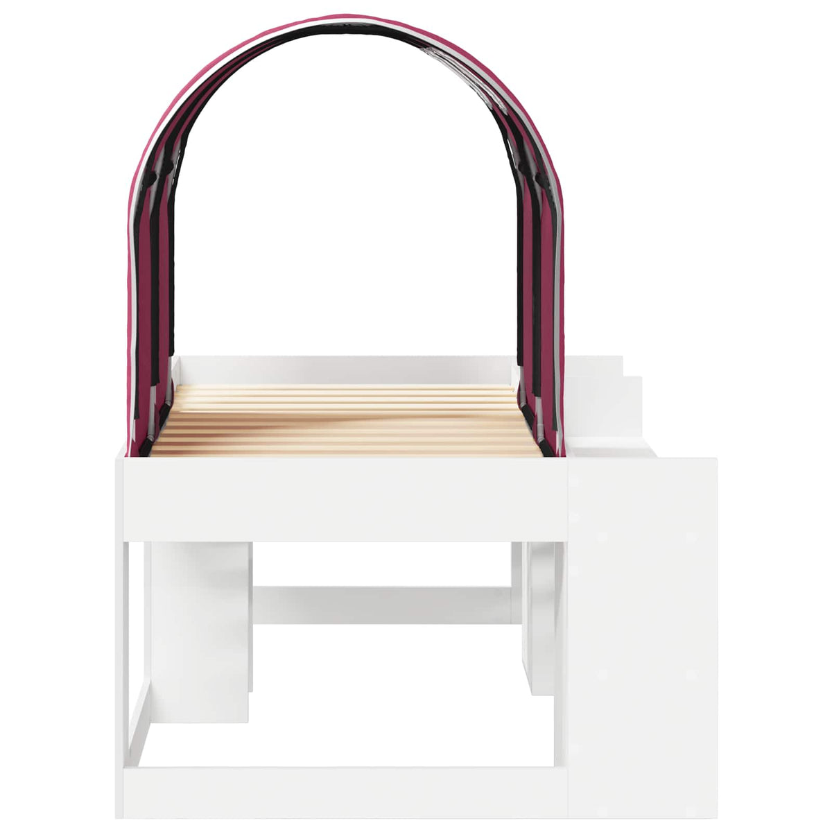 Lit avec Tunnel 3 pc Blanc et rouge Bois d'ingénierie - XIOS