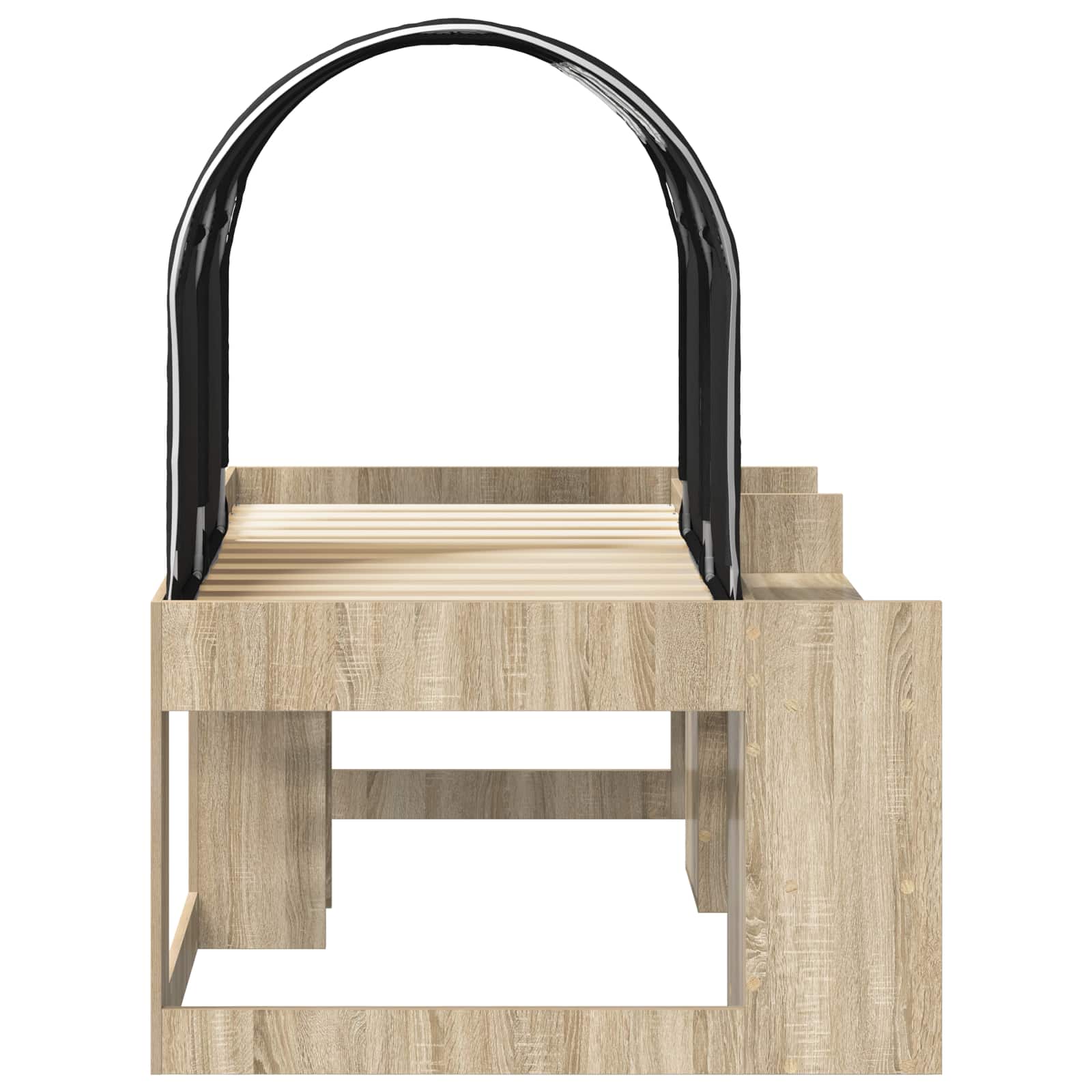 Lit avec Tunnel 3 pc Chêne Sonoma et noir Bois d'ingénierie - XIOS