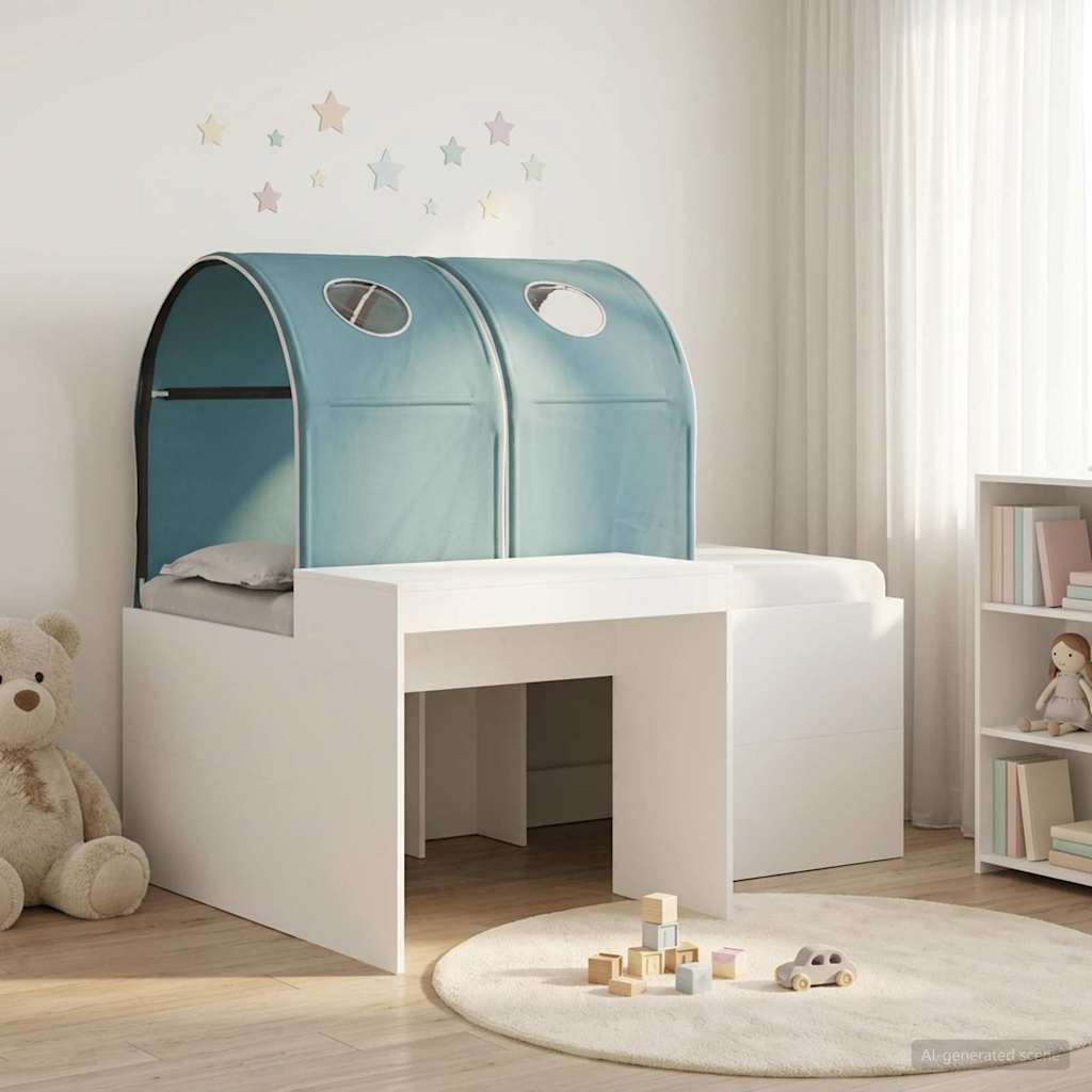 Lit avec Tunnel 4 pcs Chêne Artisanal et Bleu Clair - XIOS