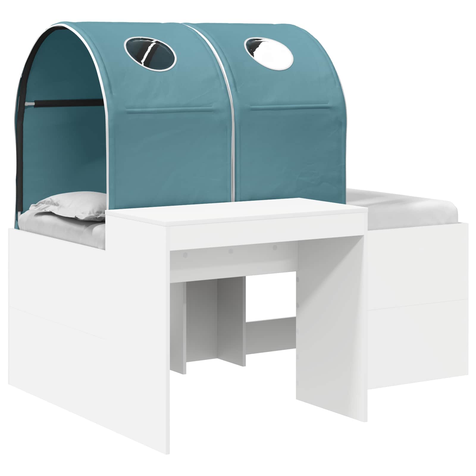 Lit avec Tunnel 4 pcs Chêne Artisanal et Bleu Clair - XIOS