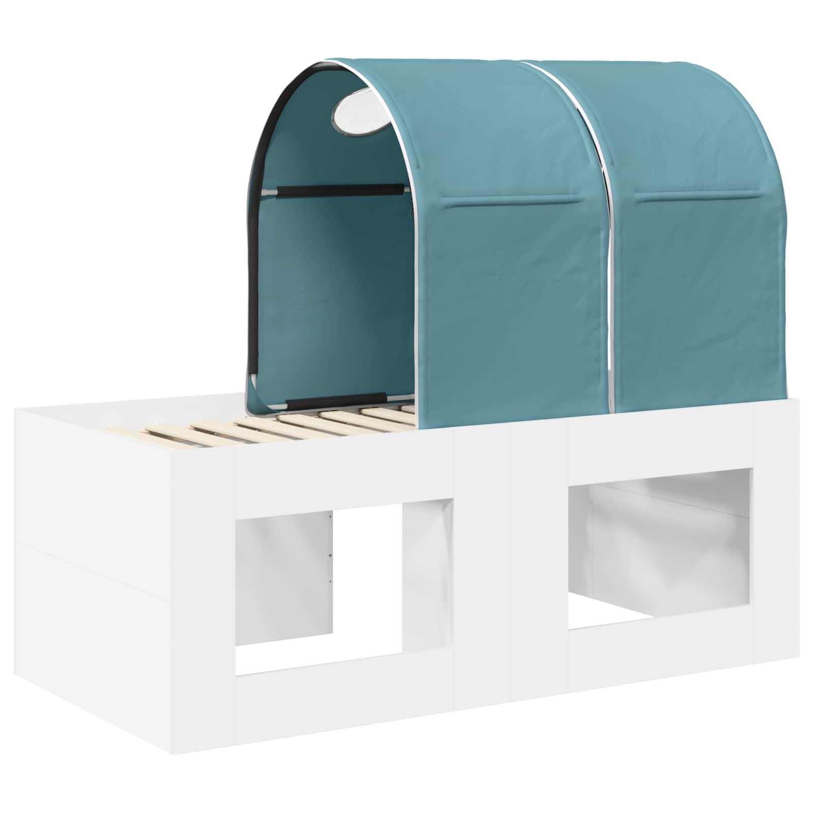 Lit avec Tunnel 4 pcs Chêne Artisanal et Bleu Clair - XIOS