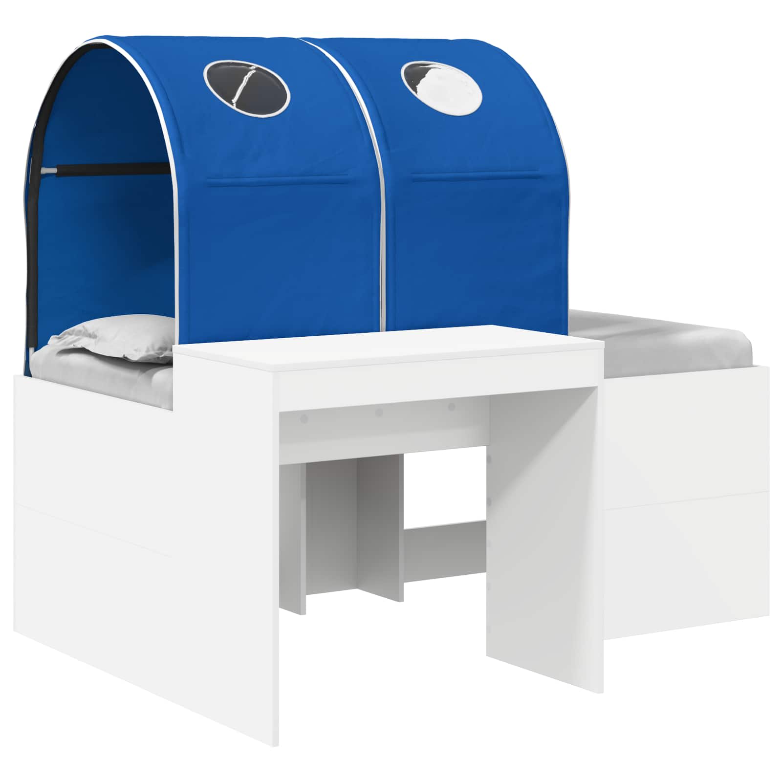 Lit avec Tunnel 4 pcs Chêne Artisanal et Bleu Bois d'ingénierie - XIOS